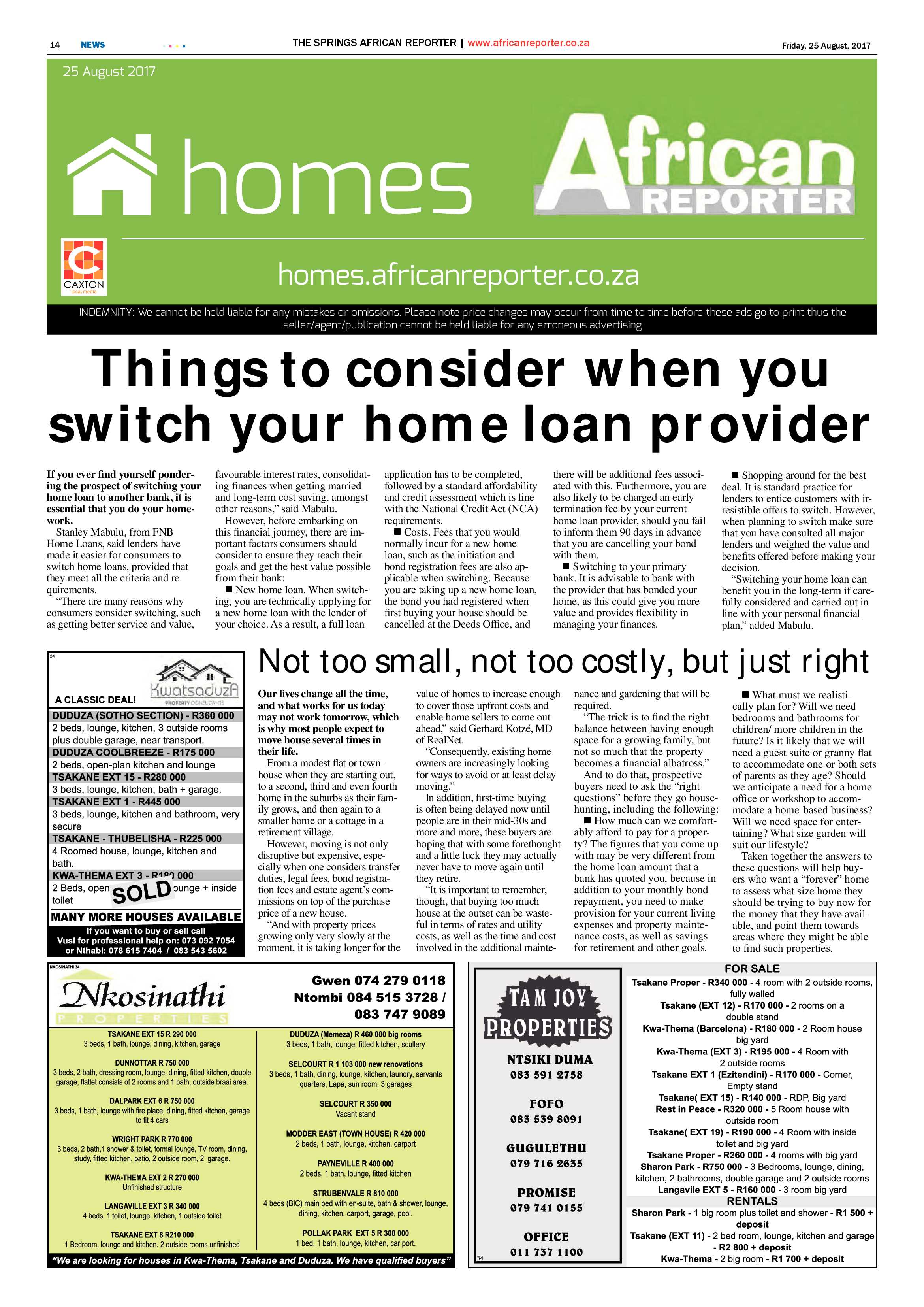 African Reporter 25 August 2017 page 14