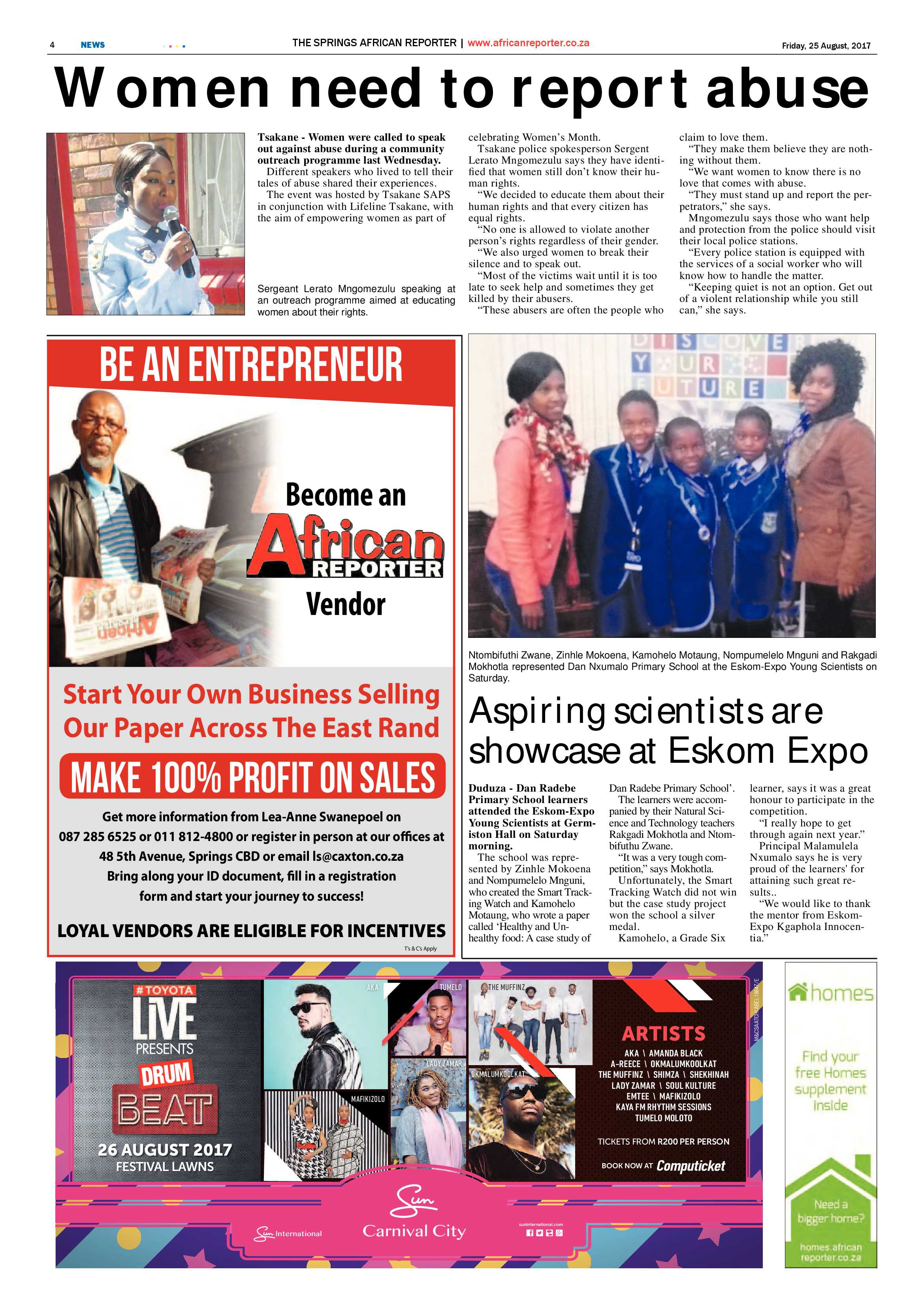 African Reporter 25 August 2017 page 4