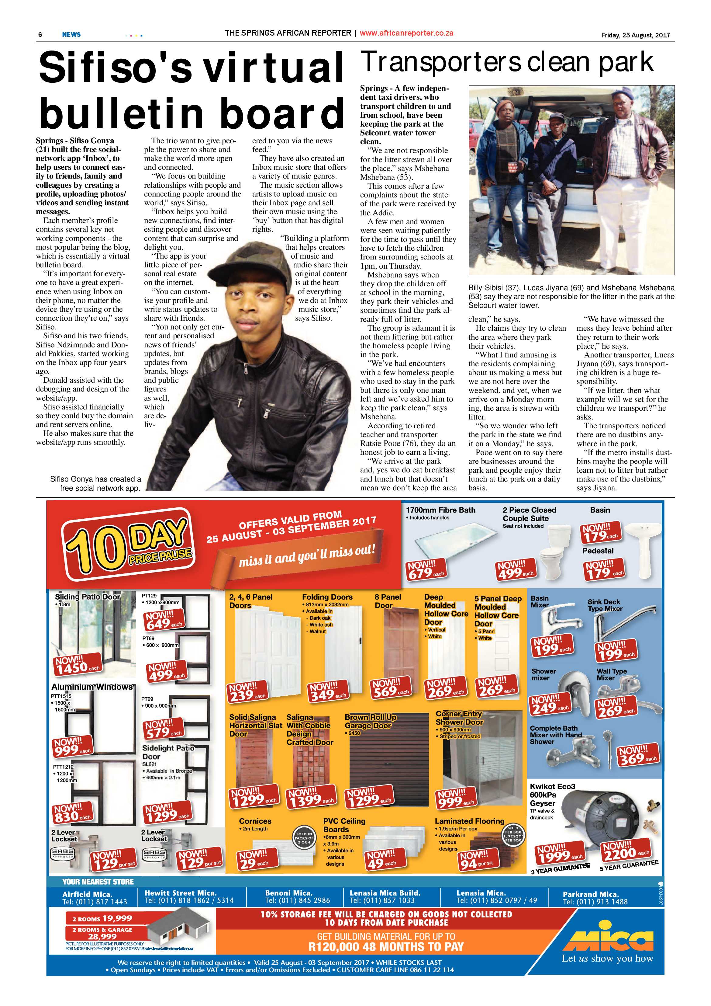 African Reporter 25 August 2017 page 6