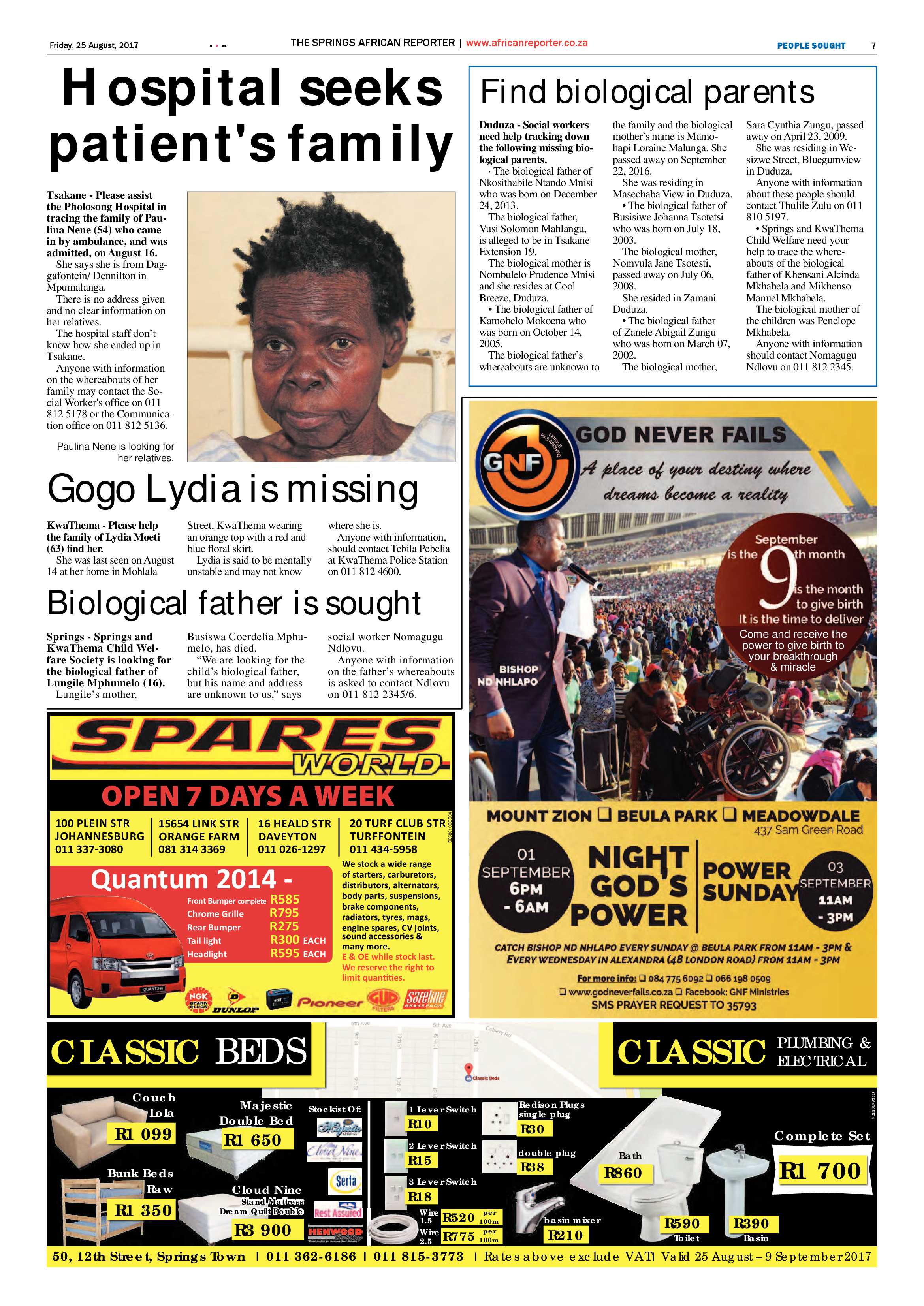 African Reporter 25 August 2017 page 7