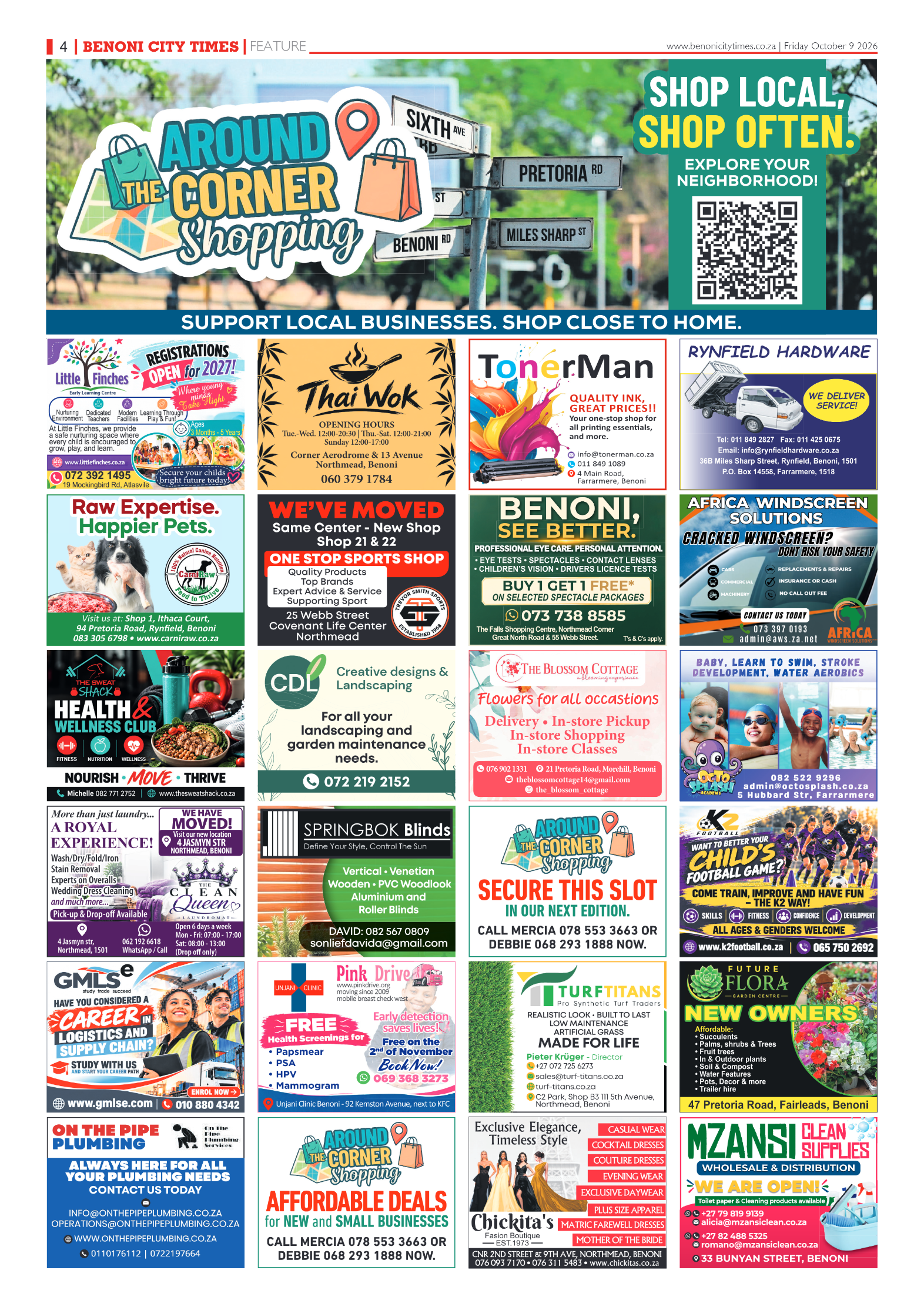 Around The Corner – October page 1
