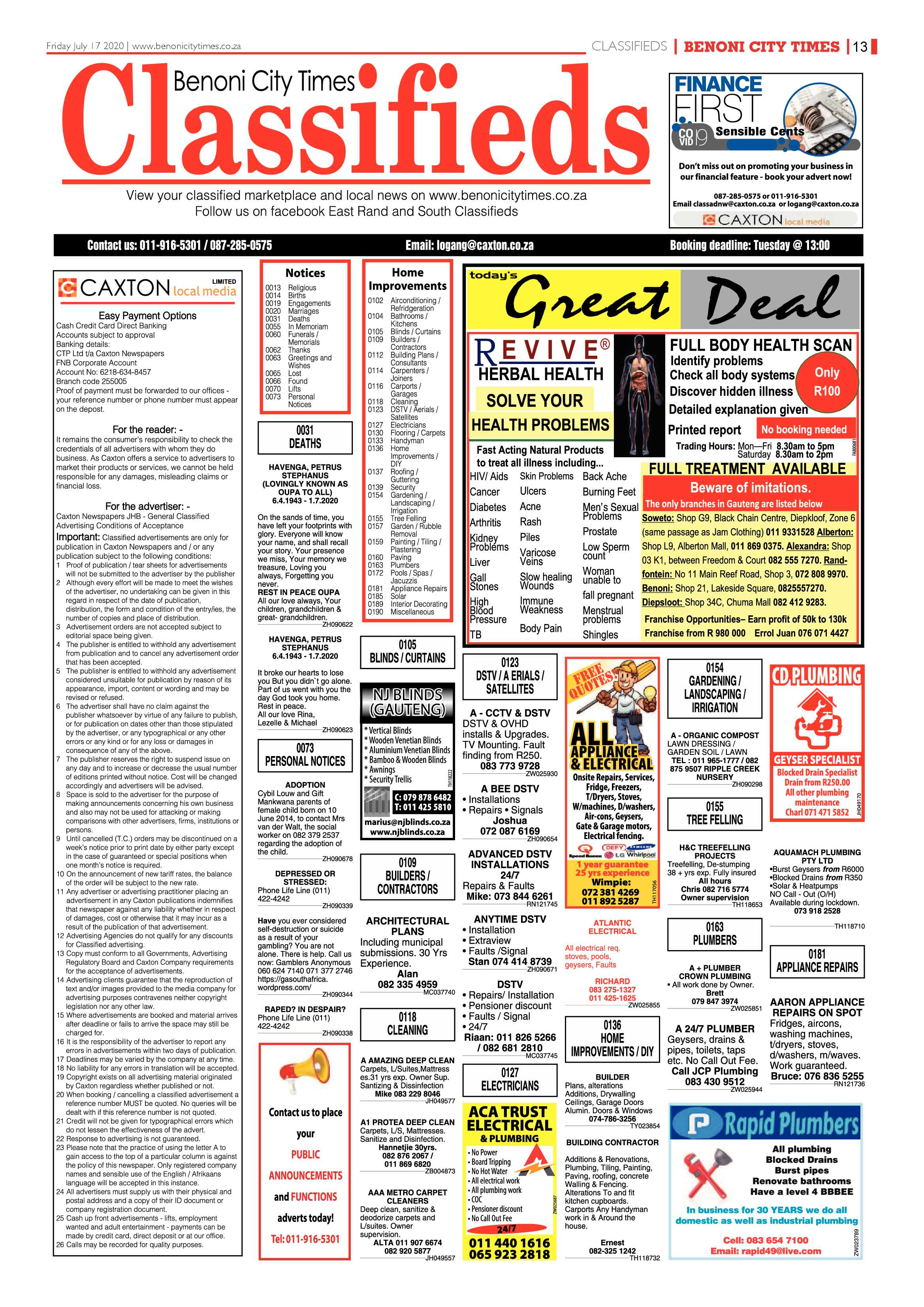 Benoni City News 16 July 2020 page 13