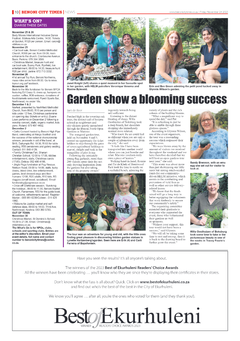Benoni City Times 24 November 2023 page 10