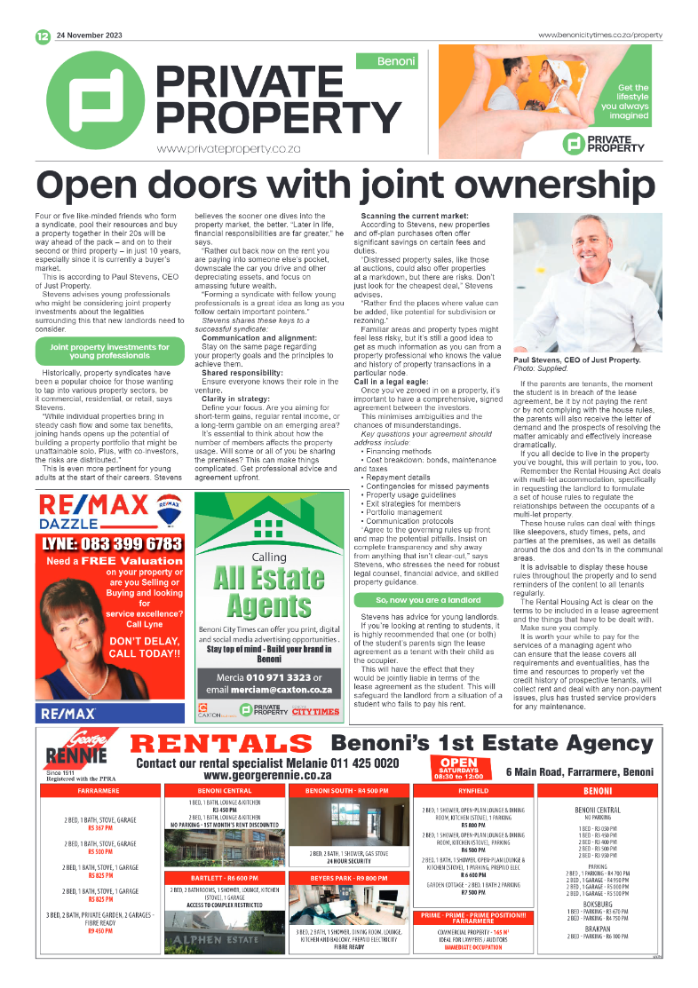 Benoni City Times 24 November 2023 page 12