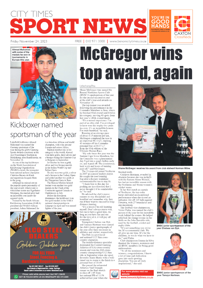 Benoni City Times 24 November 2023 page 16