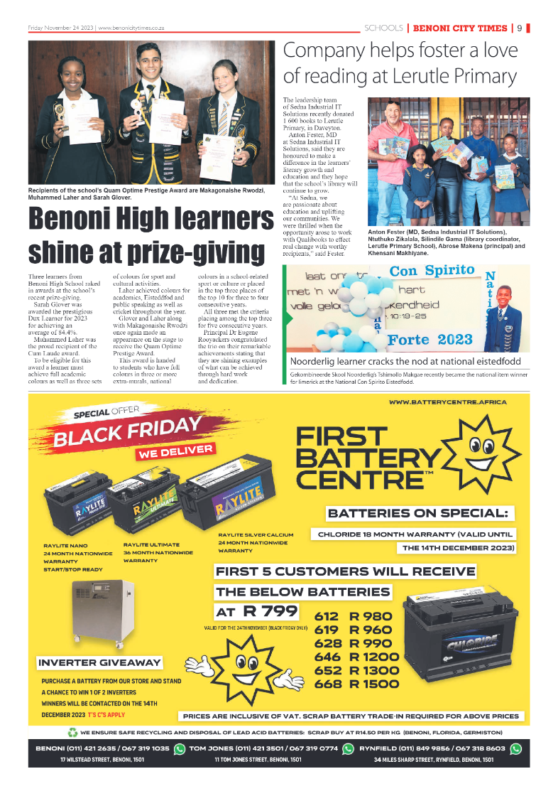 Benoni City Times 24 November 2023 page 9