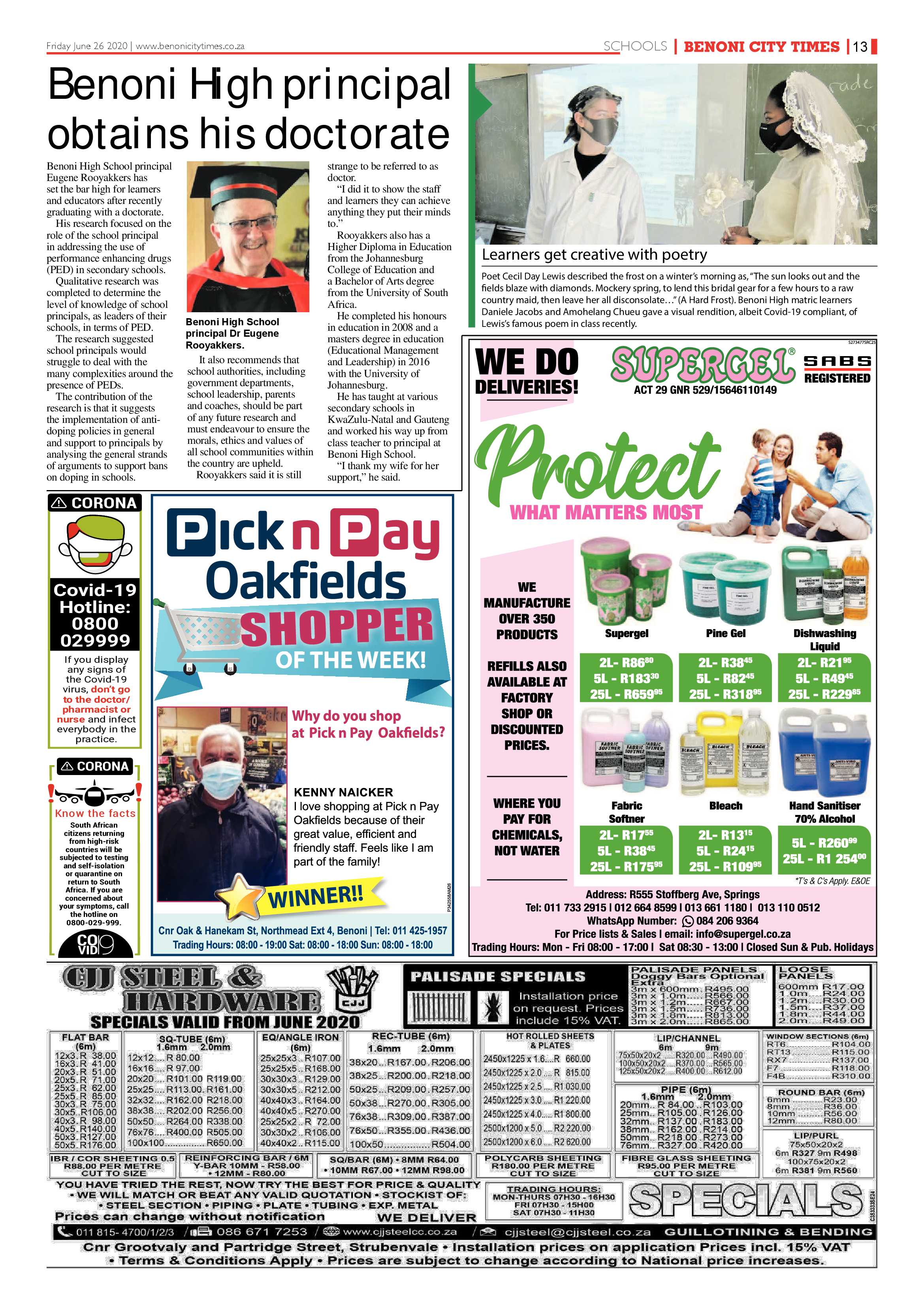 Benoni City Time 25 June 2020 page 13