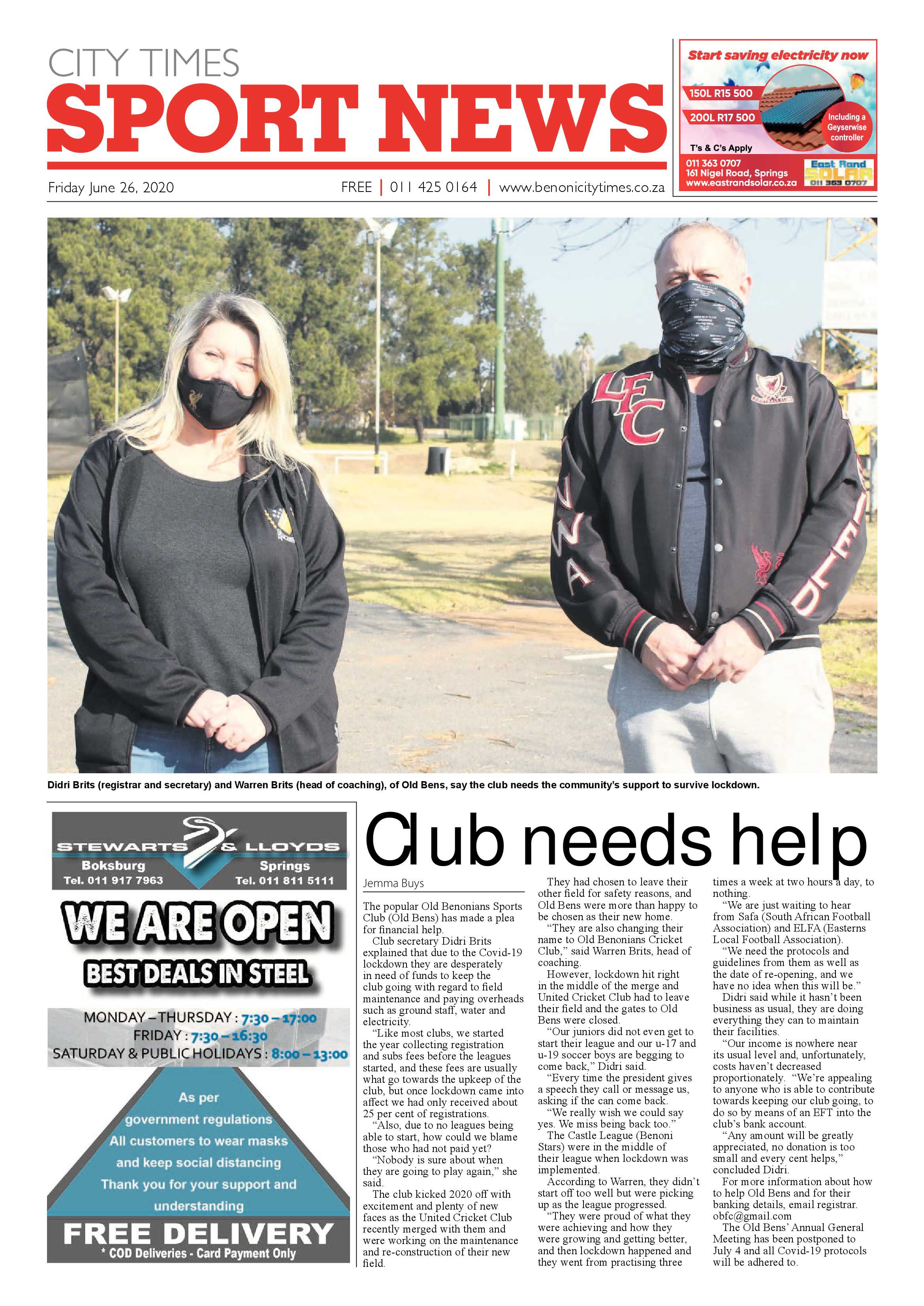 Benoni City Time 25 June 2020 page 20