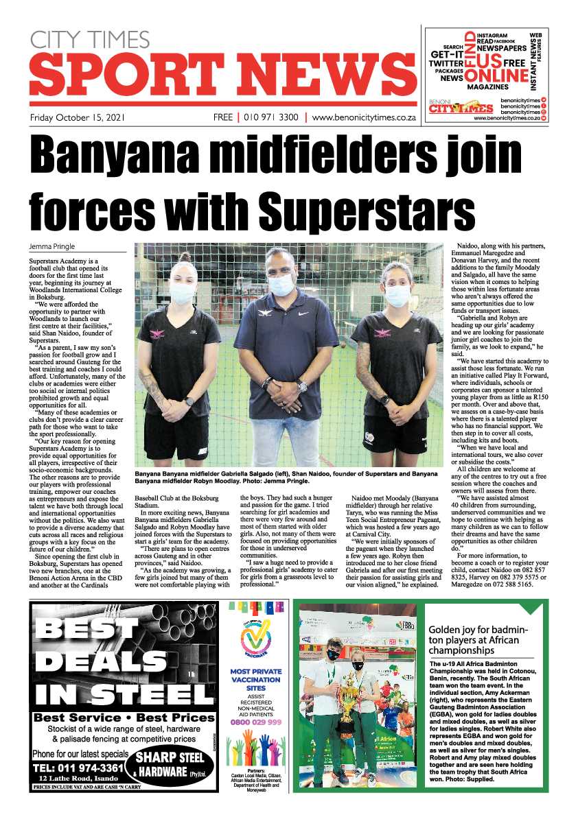 Benoni City Times15 October 2021 page 12