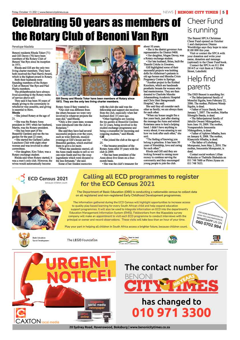 Benoni City Times15 October 2021 page 5