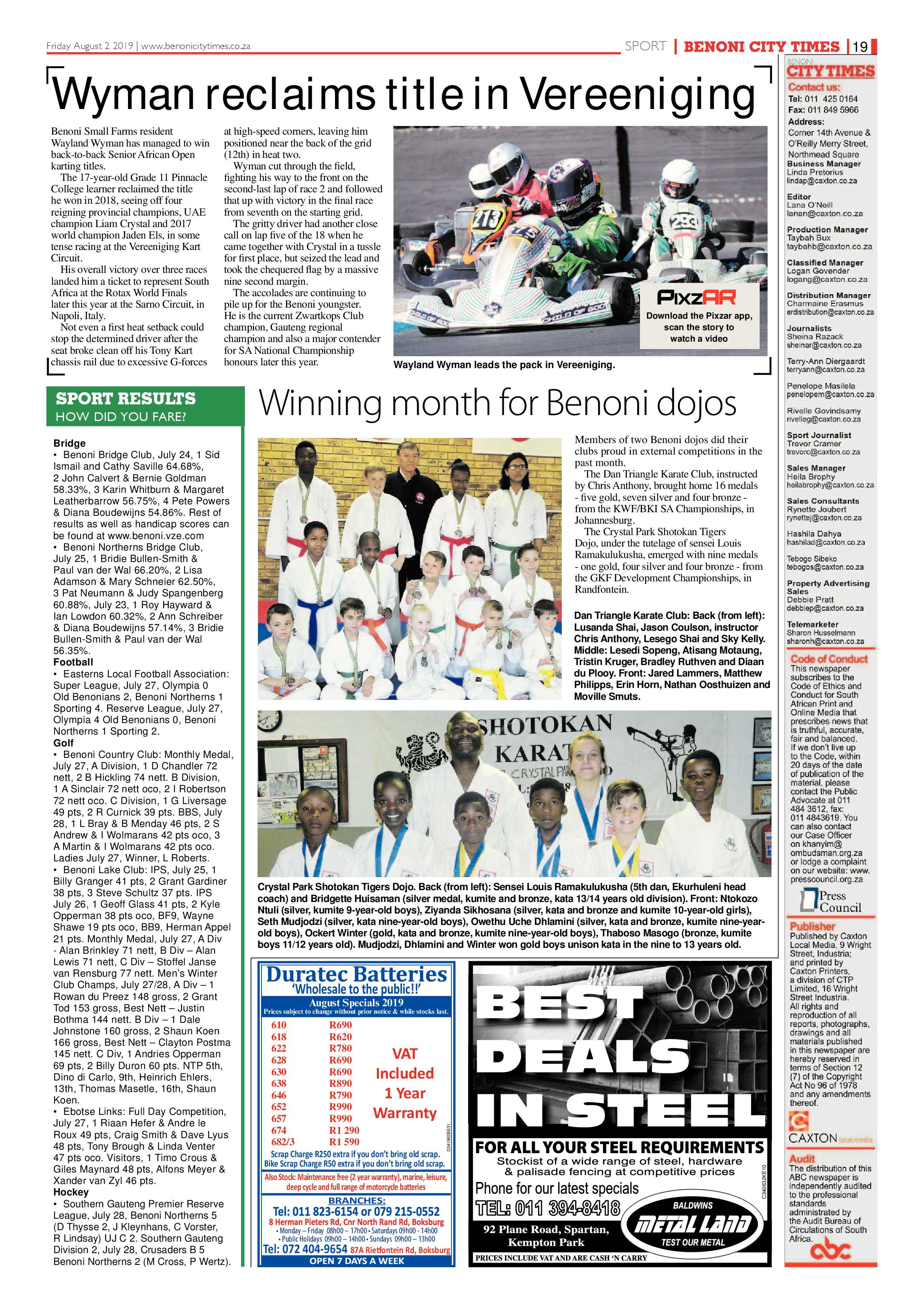 Benoni City Times 01 August 2019 page 19