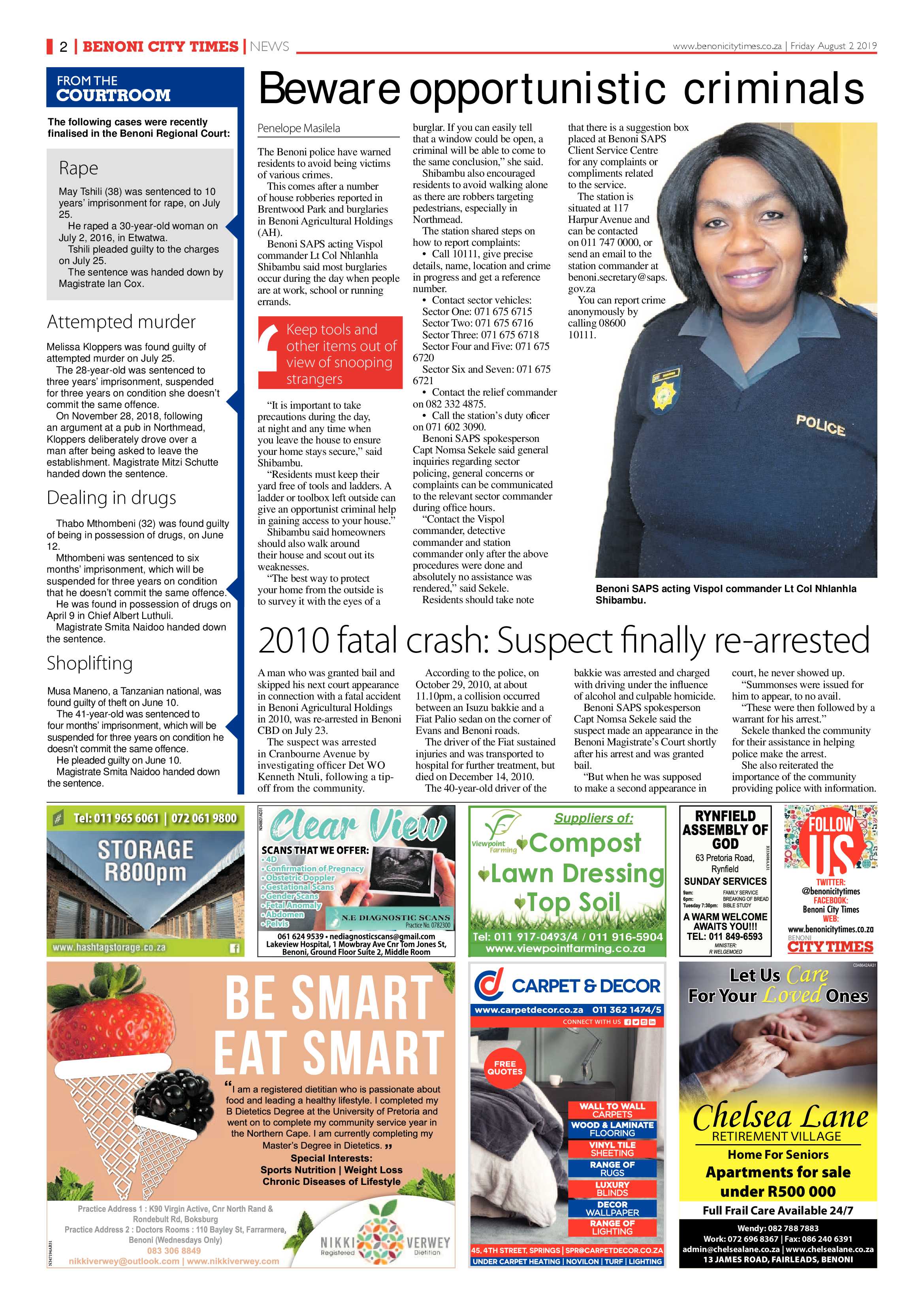 Benoni City Times 01 August 2019 page 2