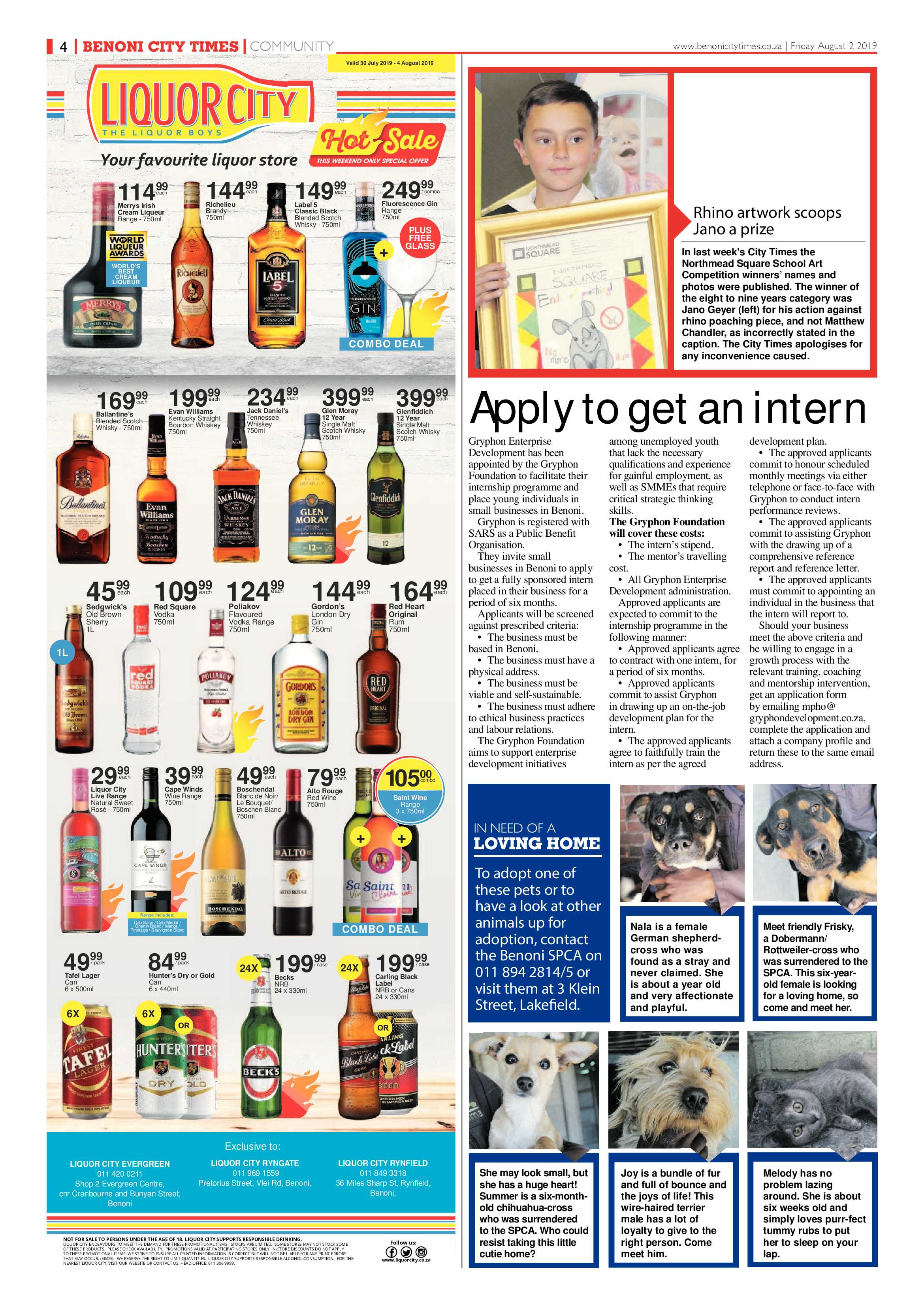 Benoni City Times 01 August 2019 page 4