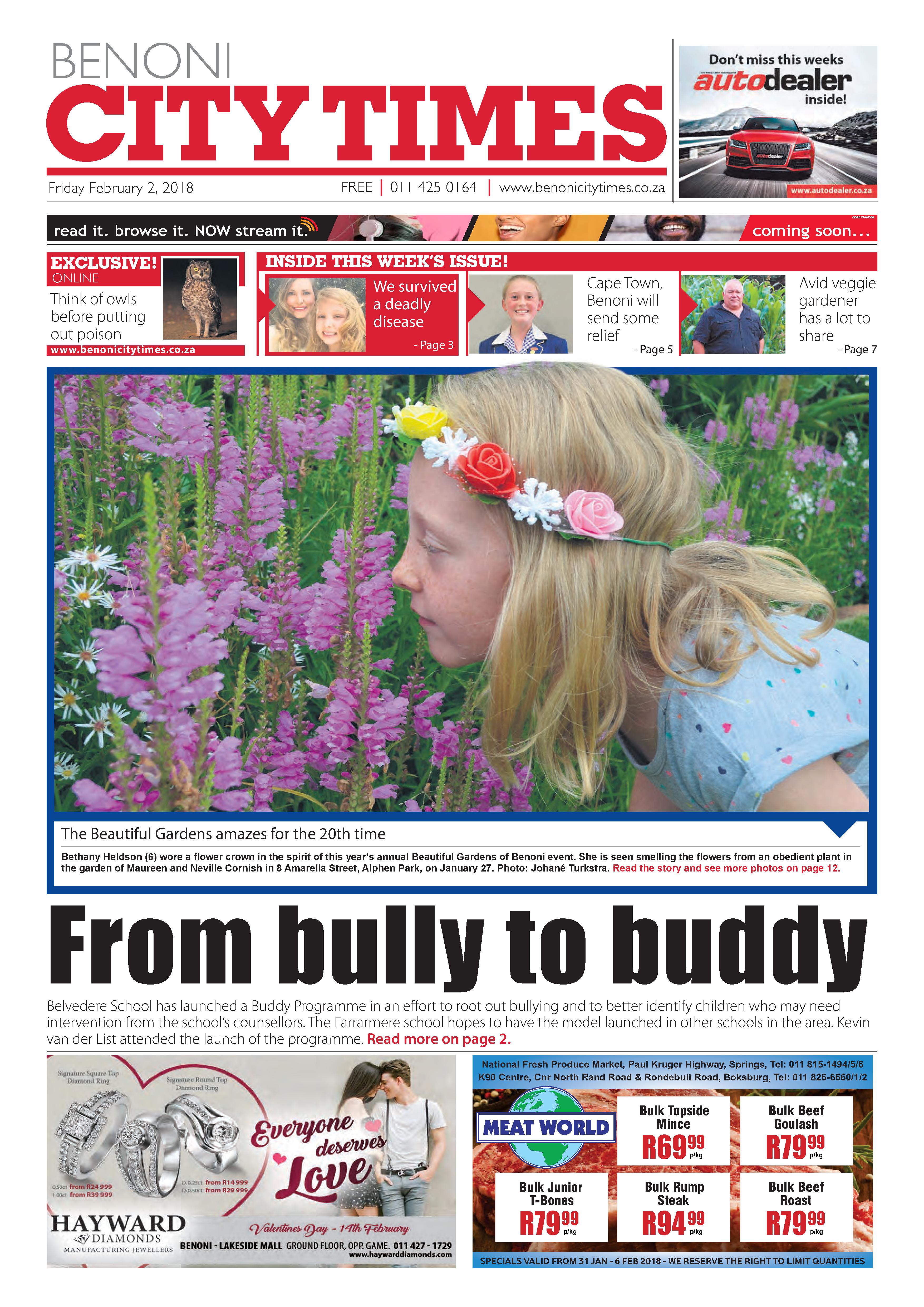 Benoni City Times 01 February 2018 page 1