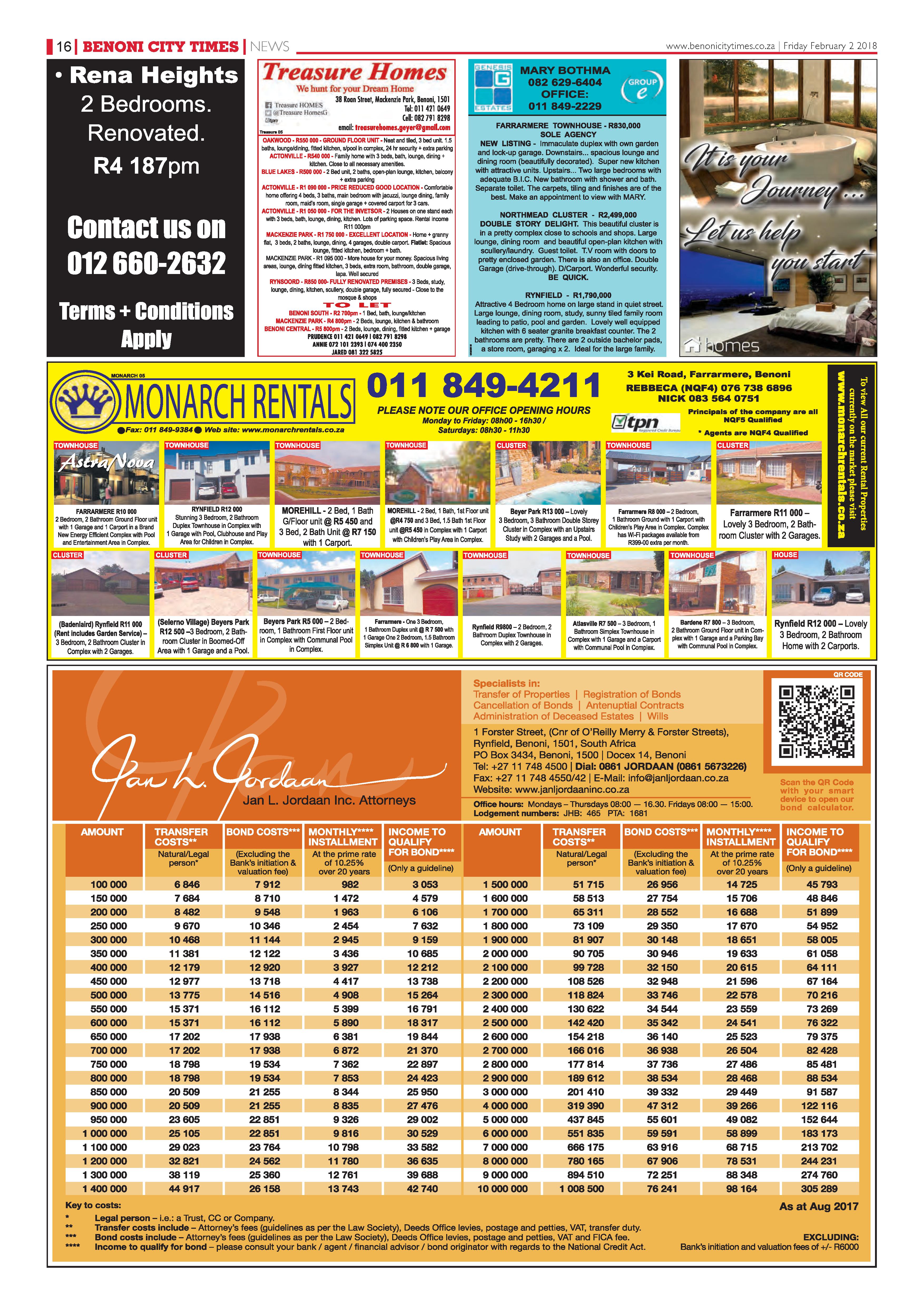 Benoni City Times 01 February 2018 page 16