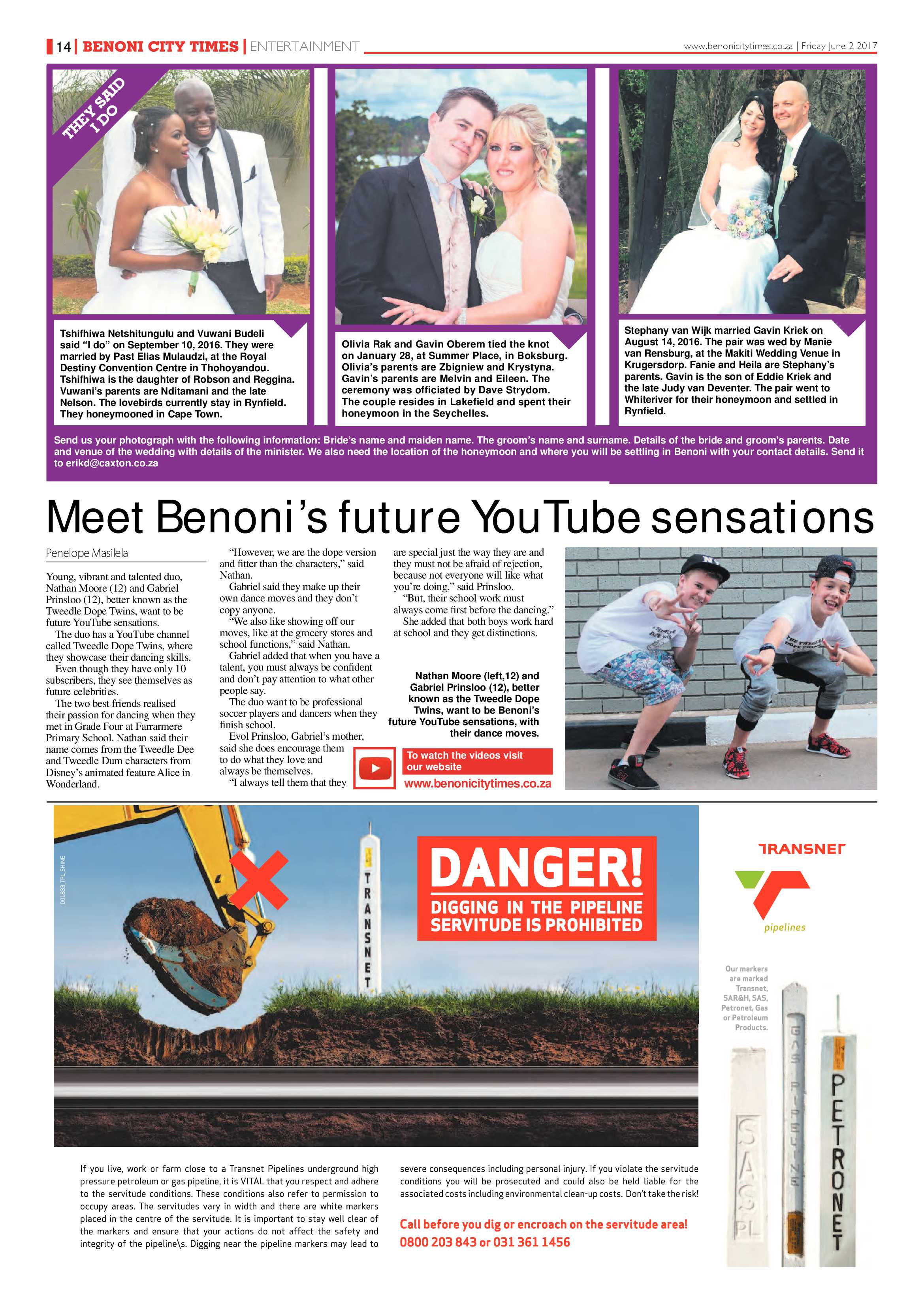 Benoni City Times 01 June 2017 page 14