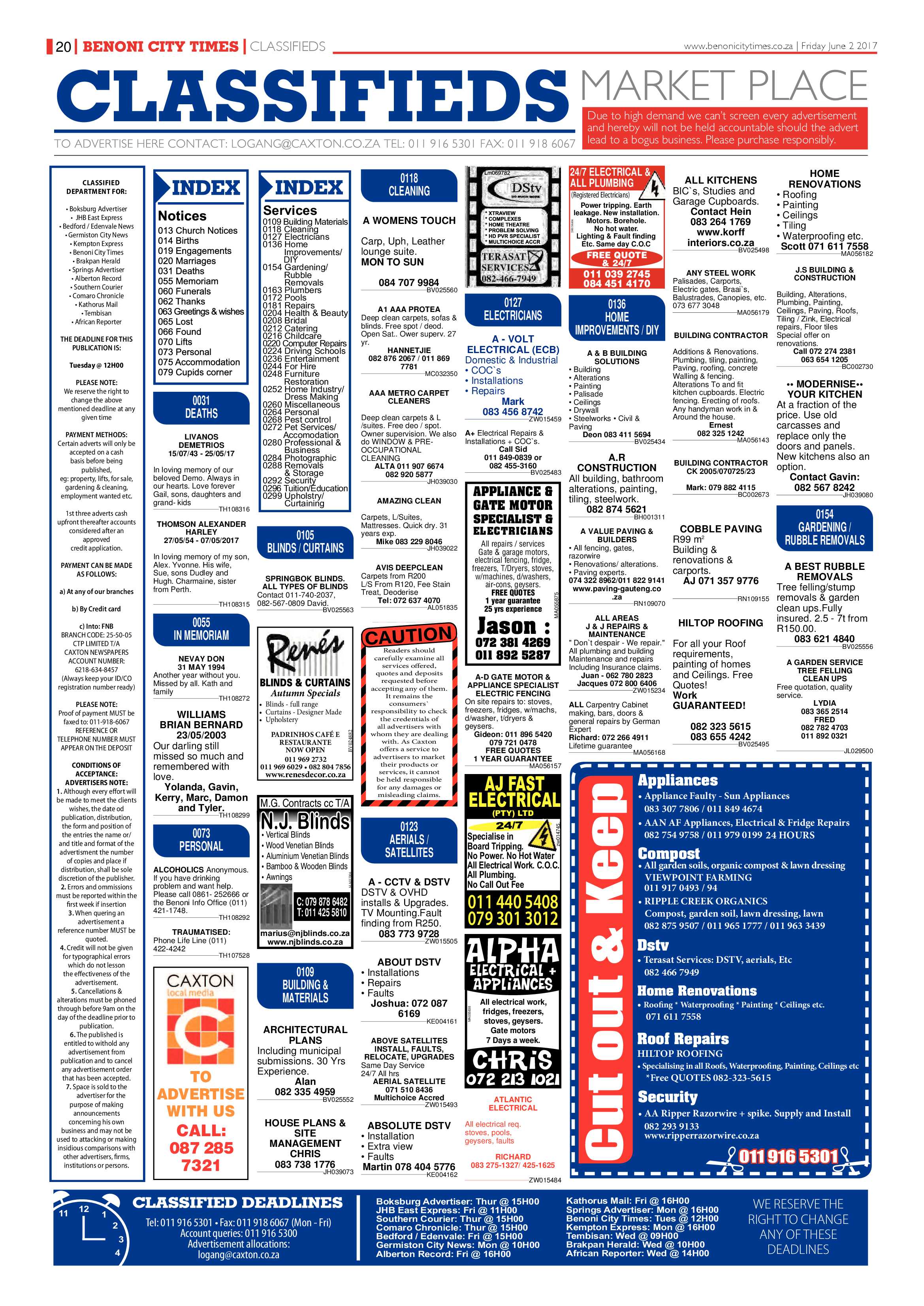 Benoni City Times 01 June 2017 page 20