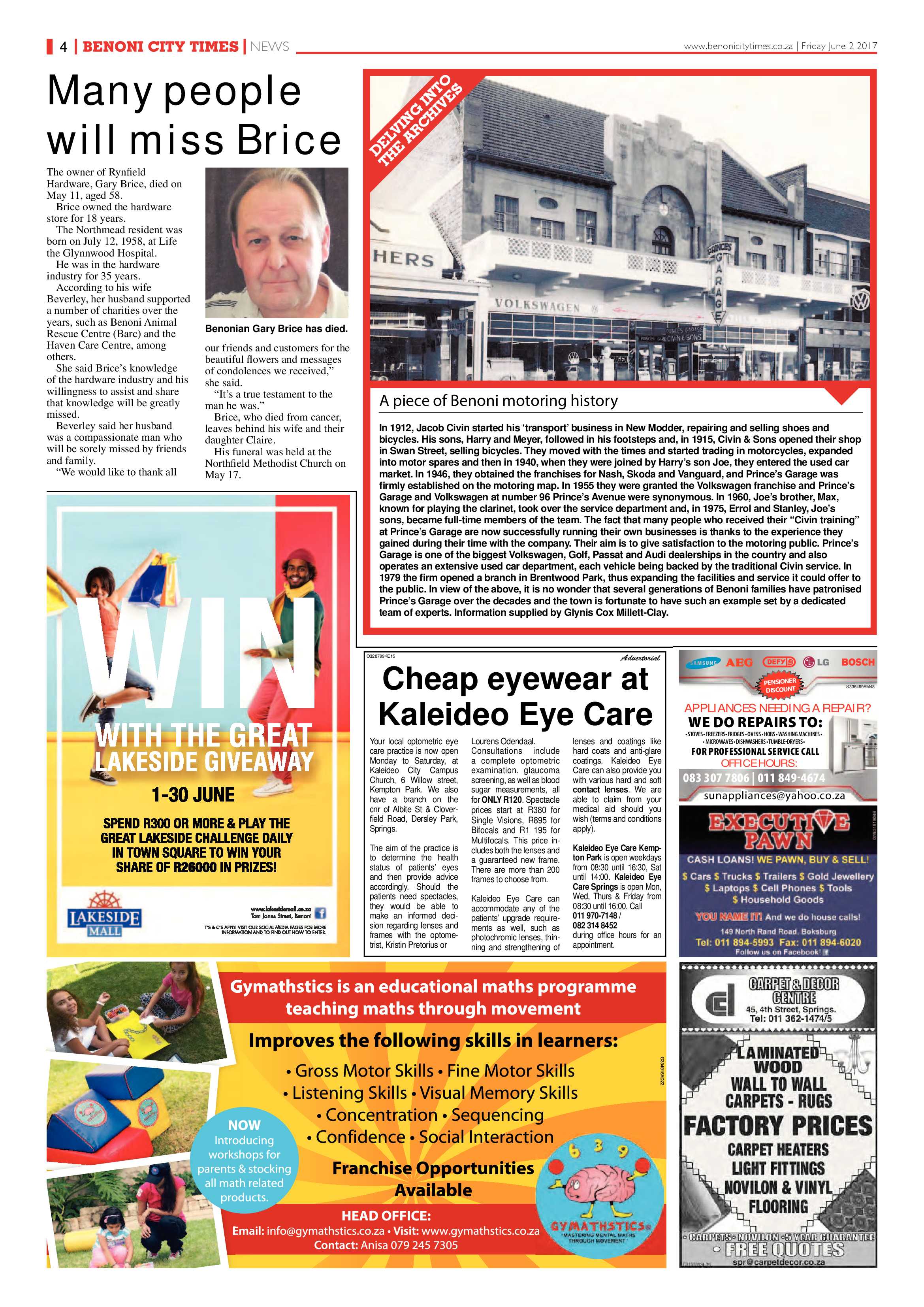 Benoni City Times 01 June 2017 page 4
