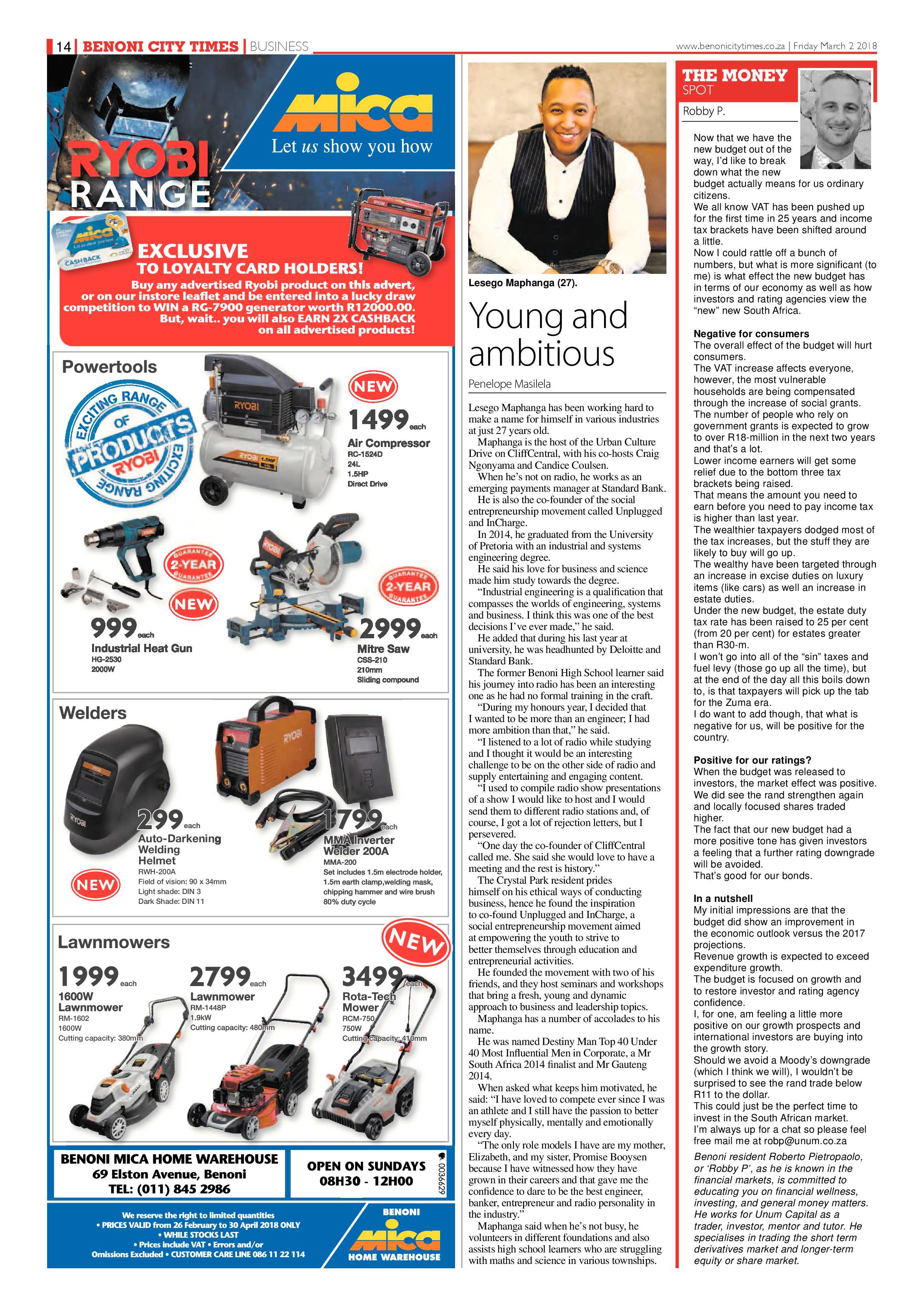 Benoni City Times 01 March 2018 page 14
