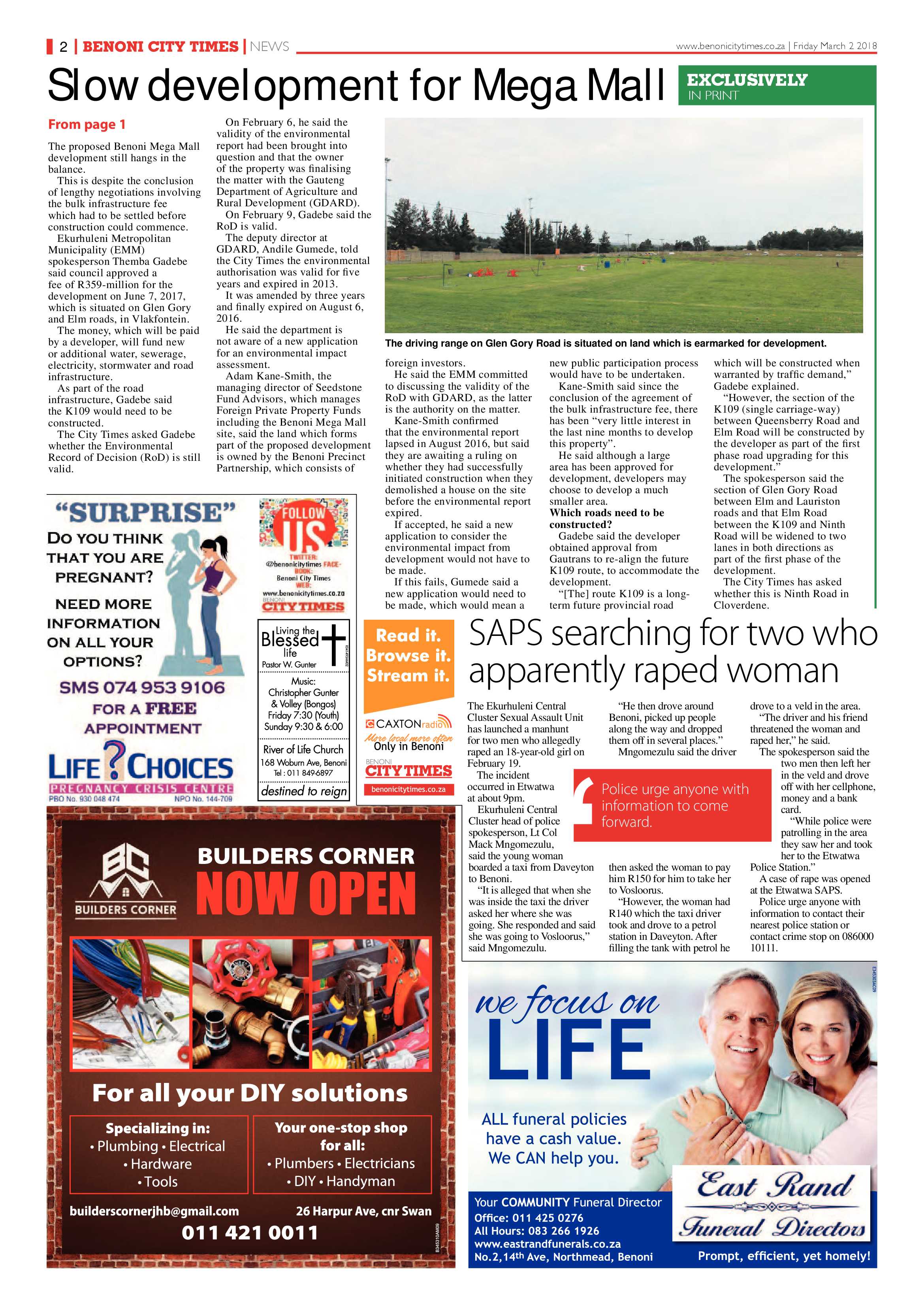 Benoni City Times 01 March 2018 page 2