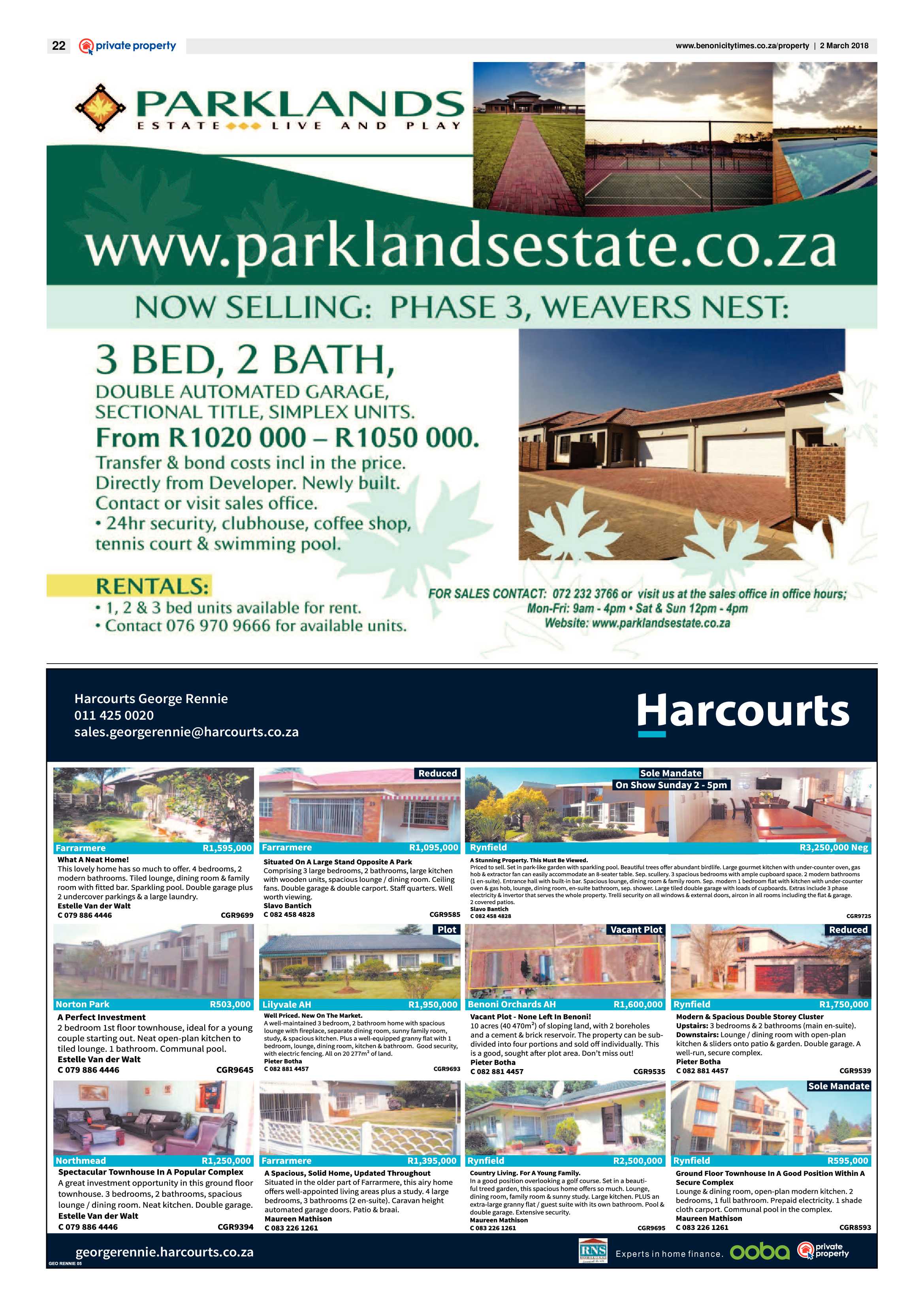 Benoni City Times 01 March 2018 page 22