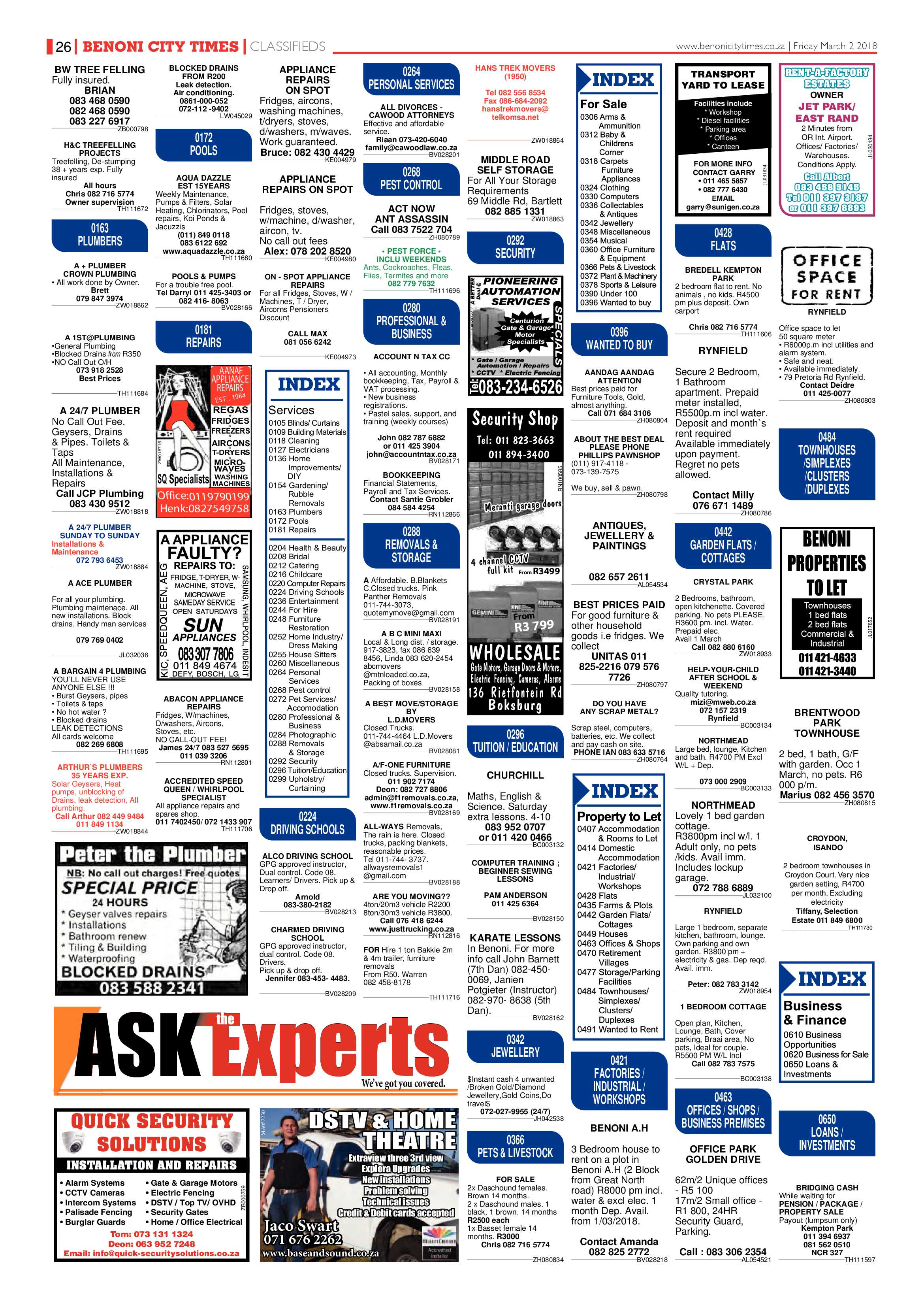 Benoni City Times 01 March 2018 page 26