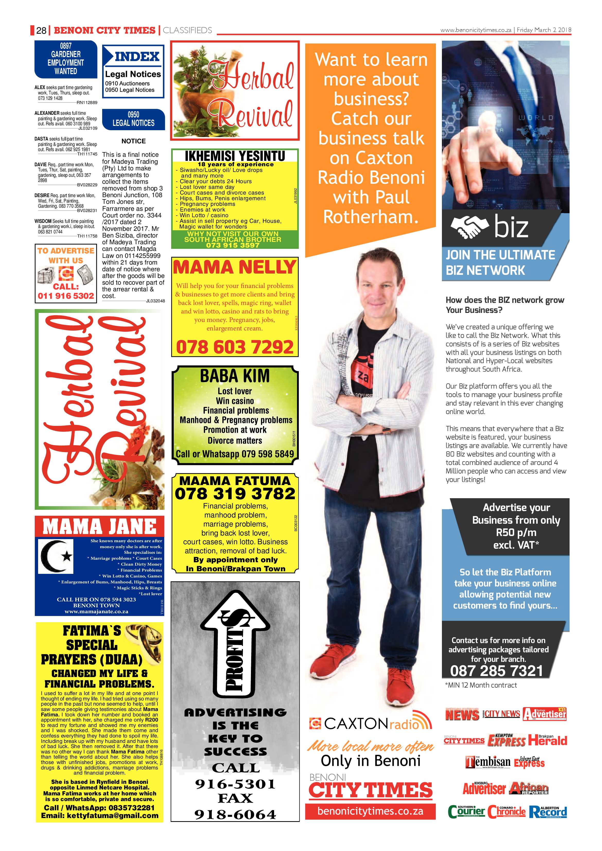 Benoni City Times 01 March 2018 page 28