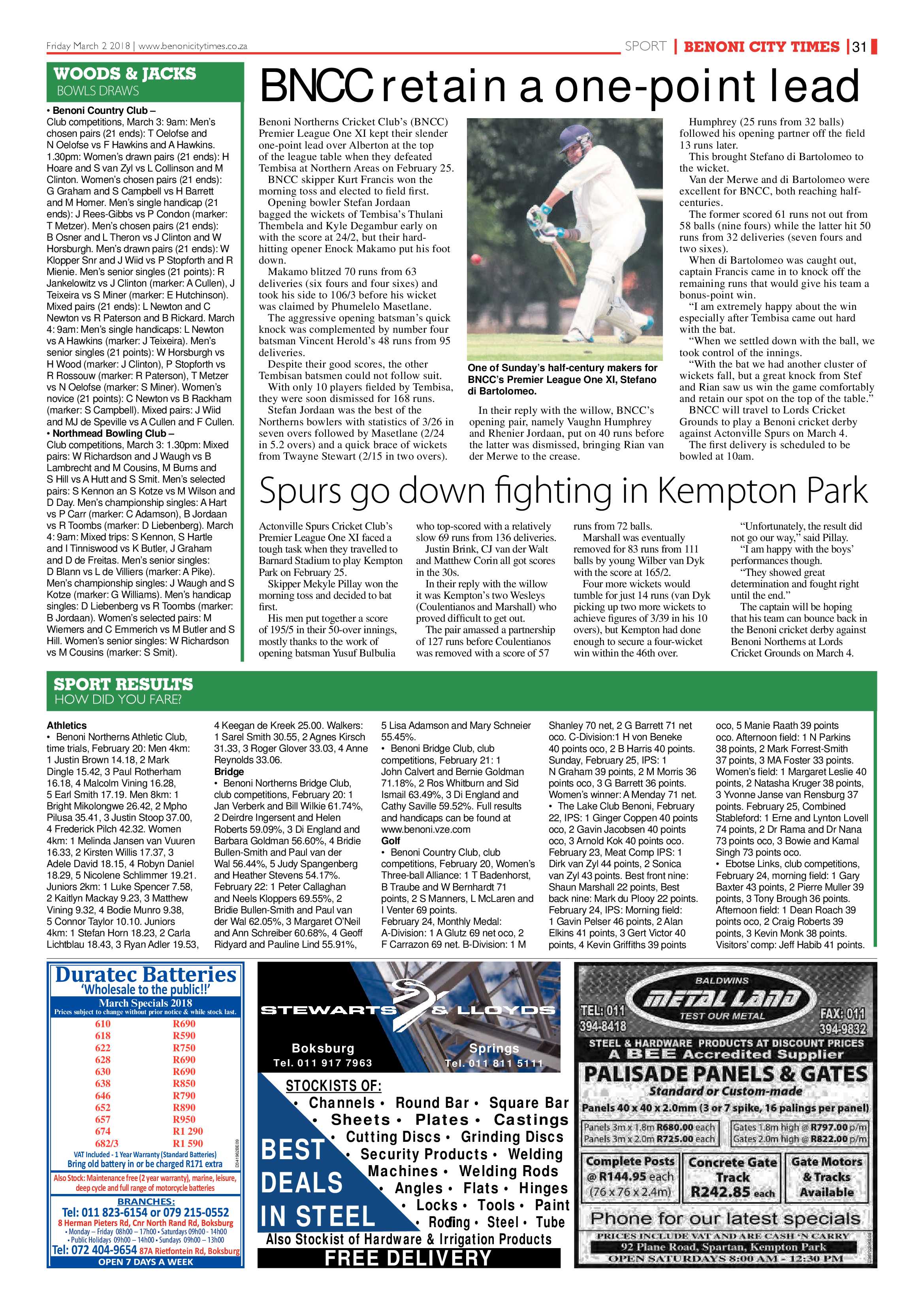Benoni City Times 01 March 2018 page 31