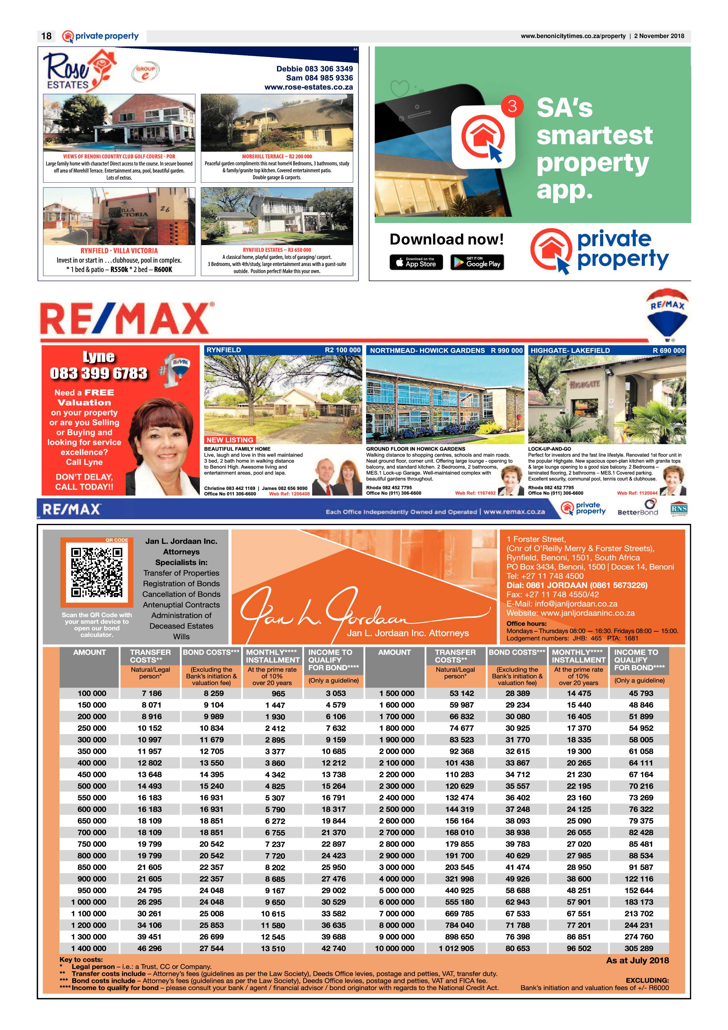 Benoni City Times 01 November 2018 page 18