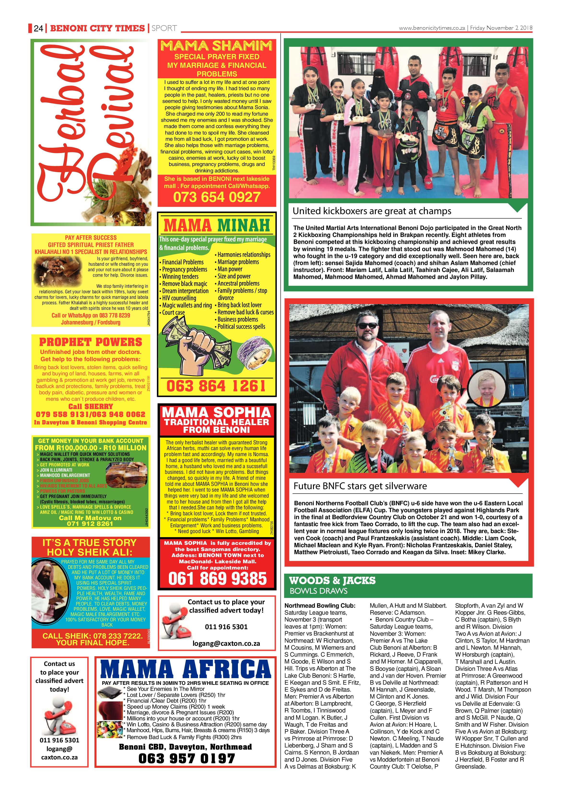 Benoni City Times 01 November 2018 page 24