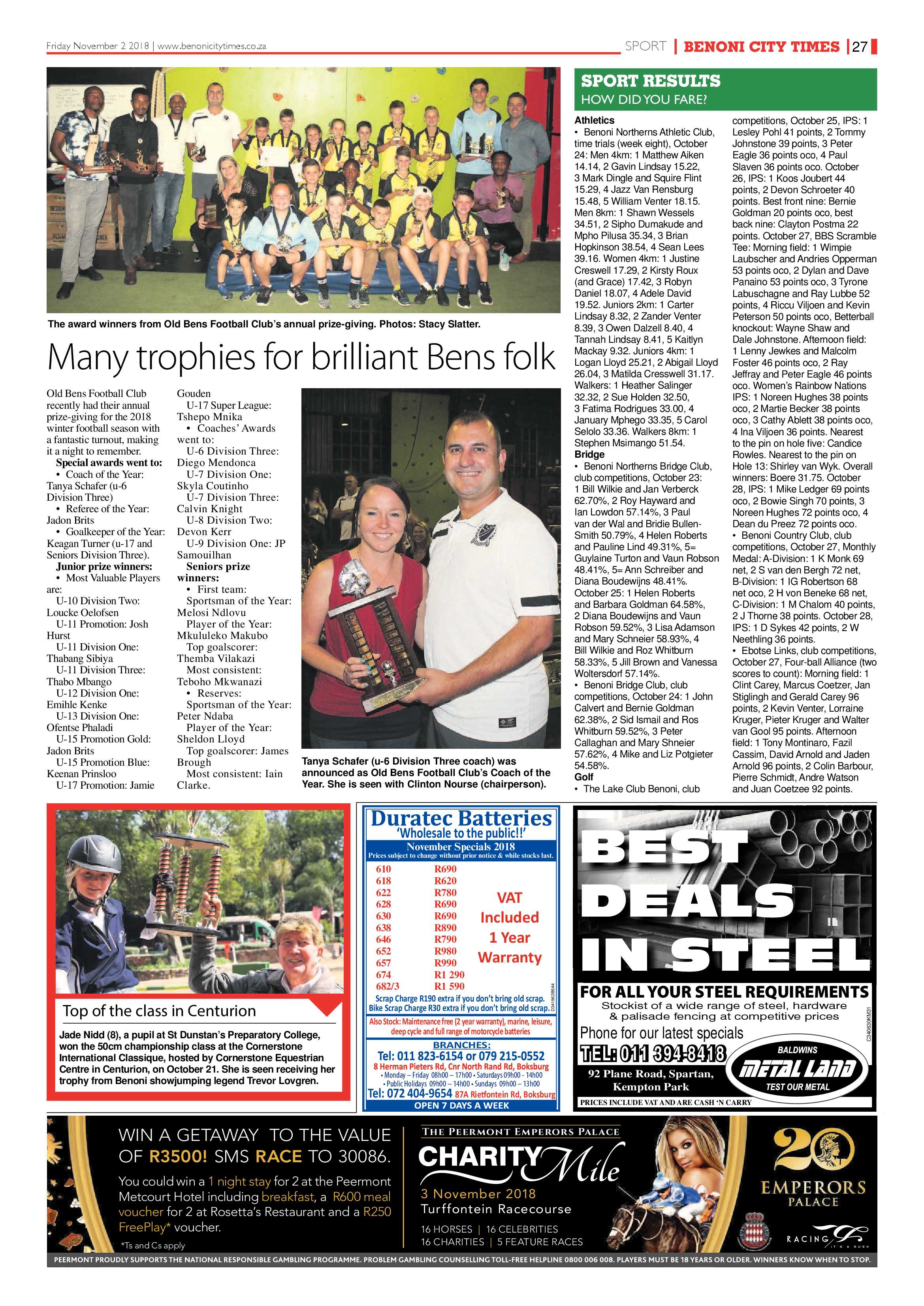 Benoni City Times 01 November 2018 page 27