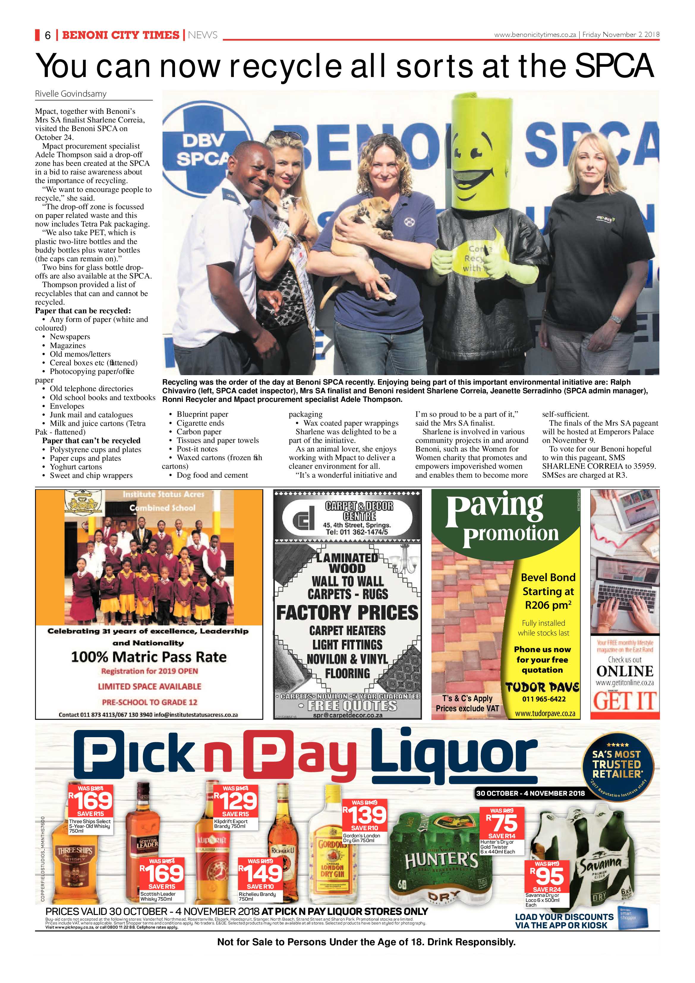 Benoni City Times 01 November 2018 page 6