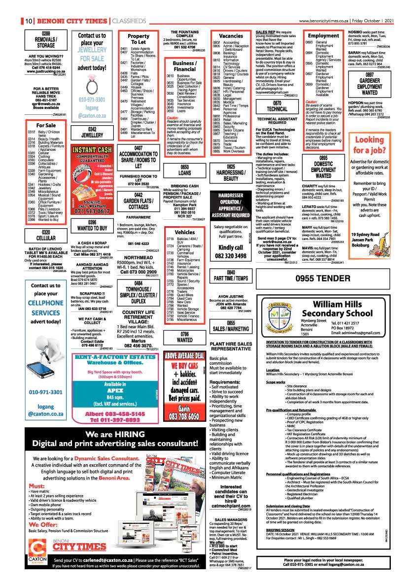 Benoni City Times 01 October 2021 page 10