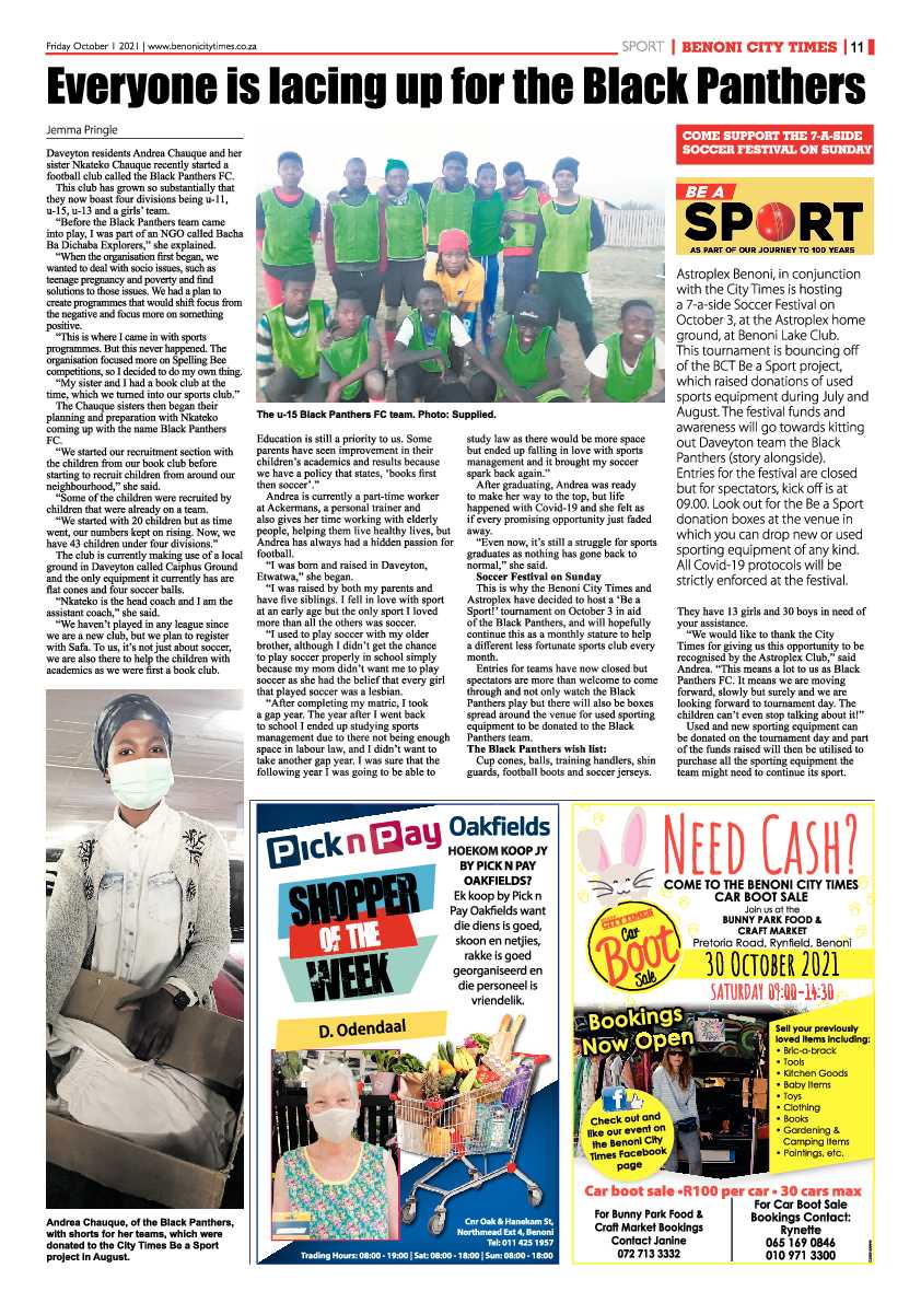 Benoni City Times 01 October 2021 page 11