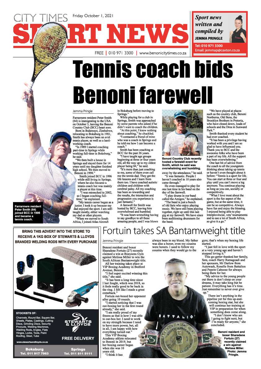 Benoni City Times 01 October 2021 page 12
