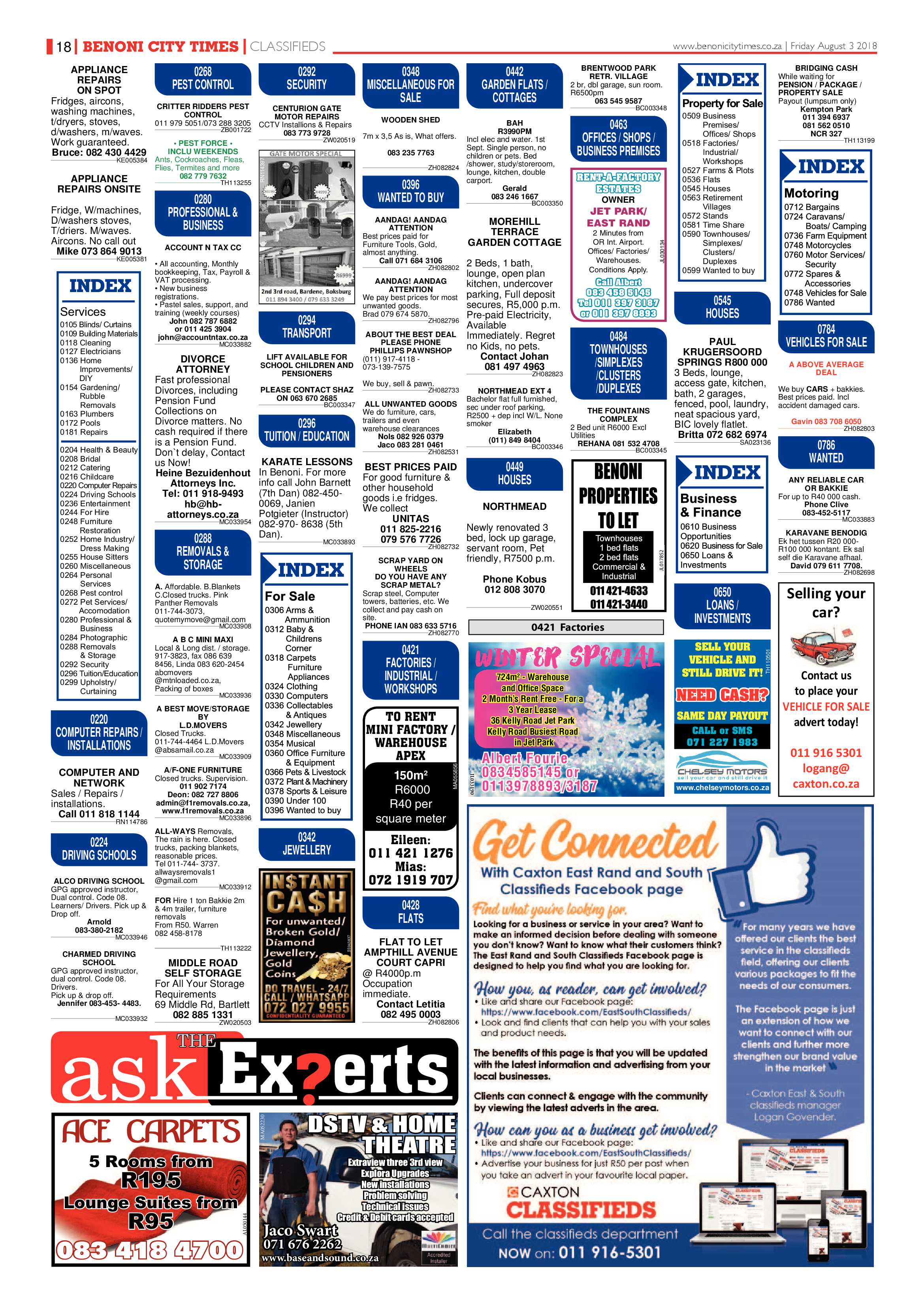 Benoni City Times 02 August 2018 page 18