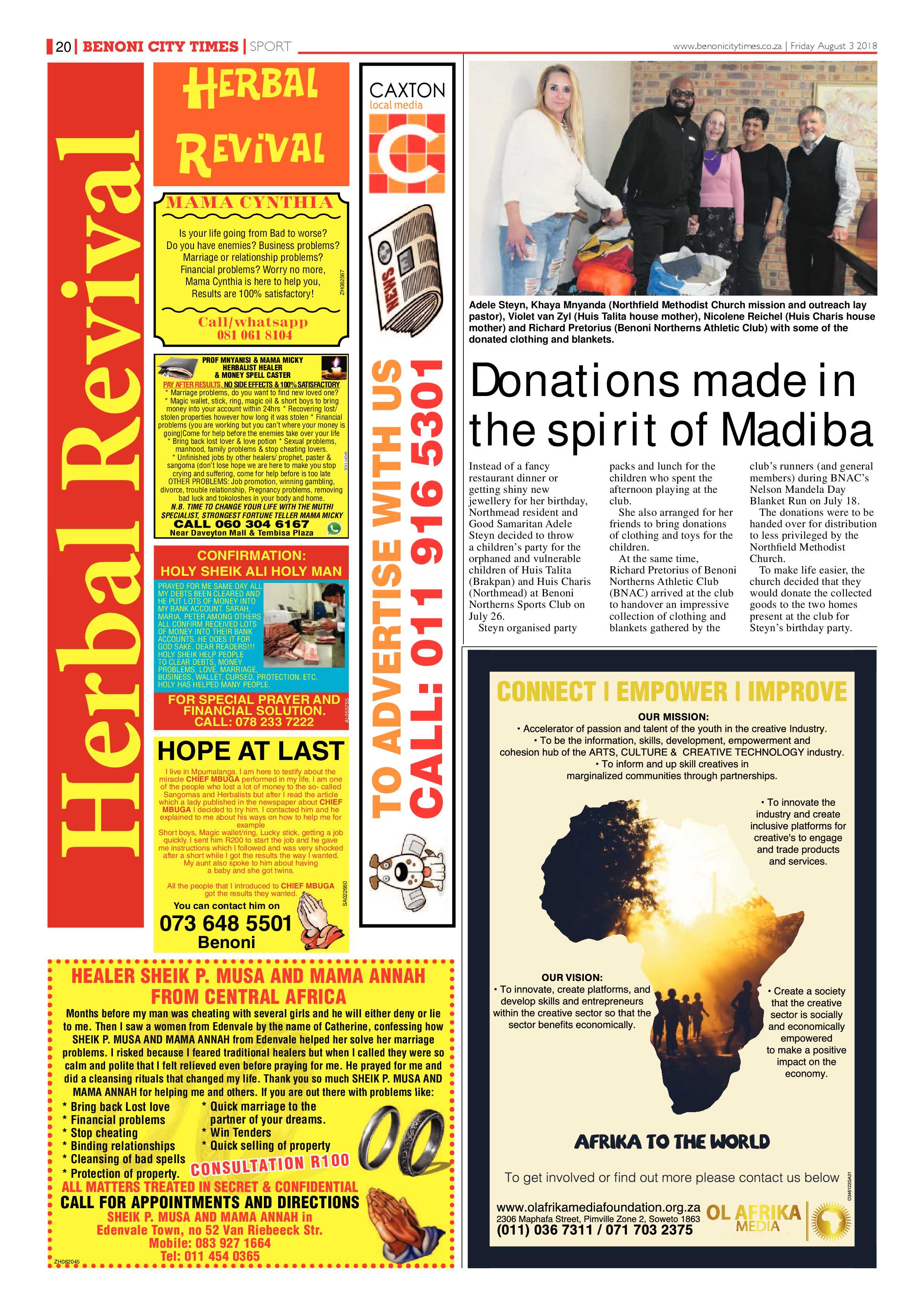 Benoni City Times 02 August 2018 page 20
