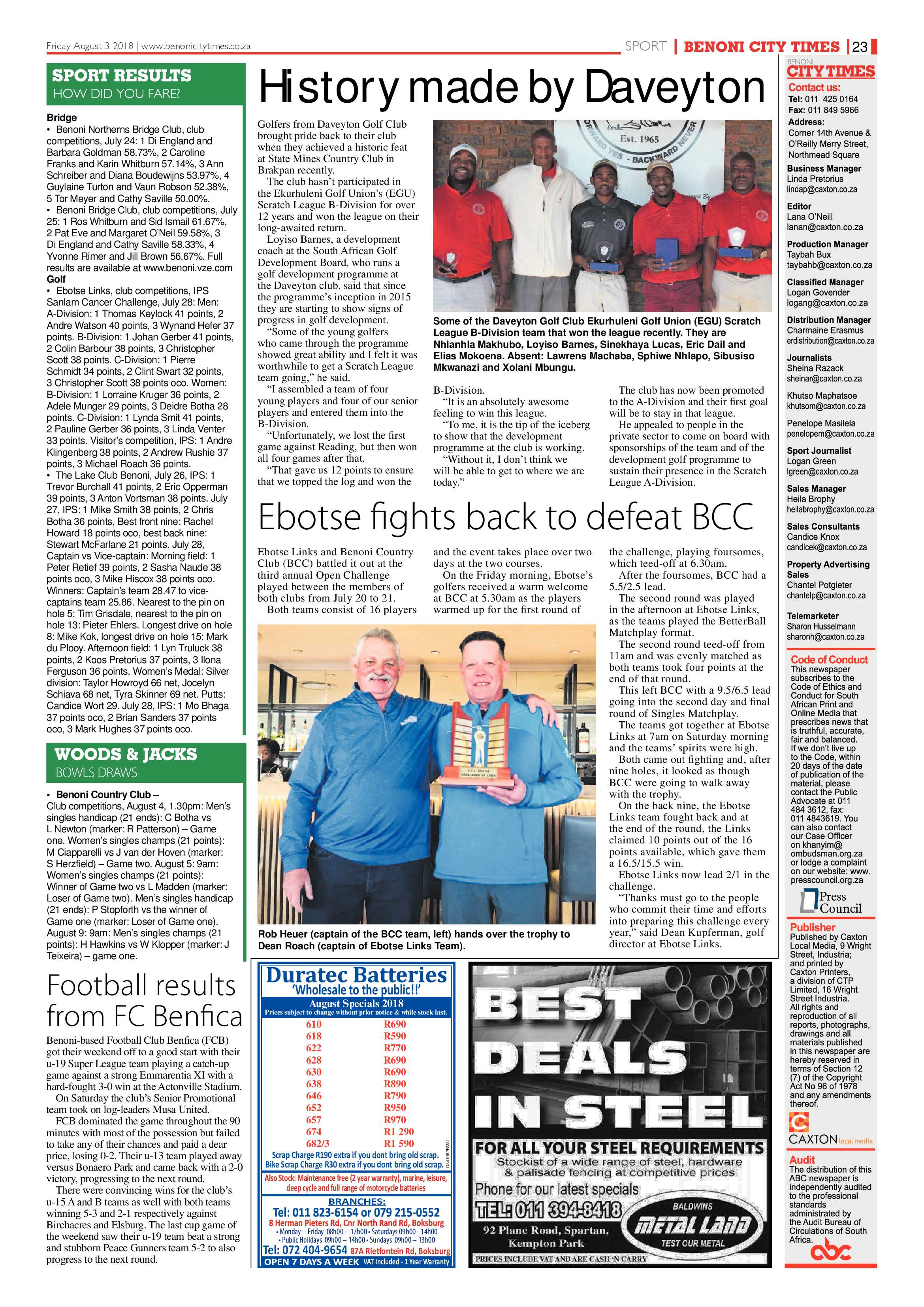 Benoni City Times 02 August 2018 page 23