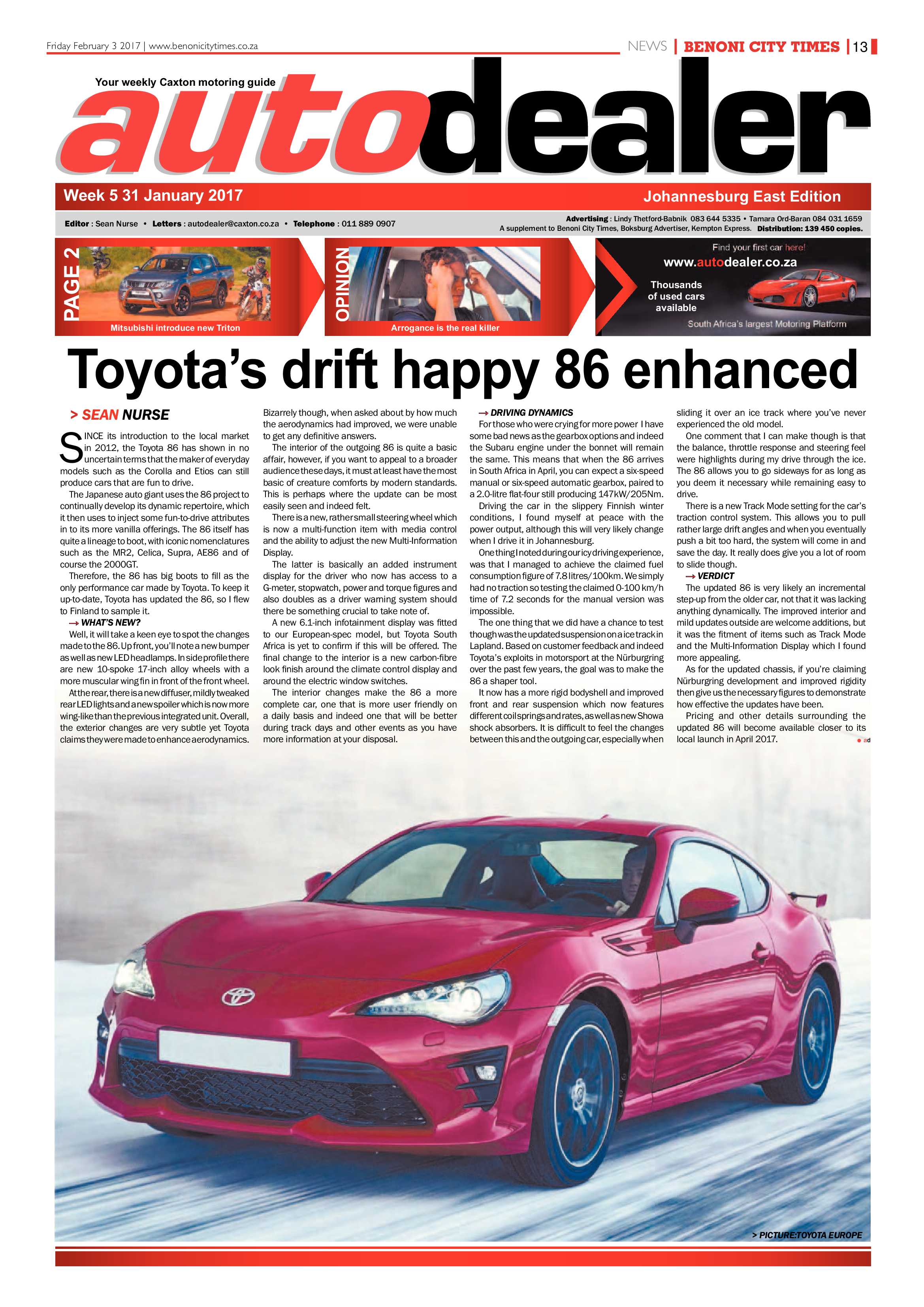 Benoni City Times 02 February 2017 page 13