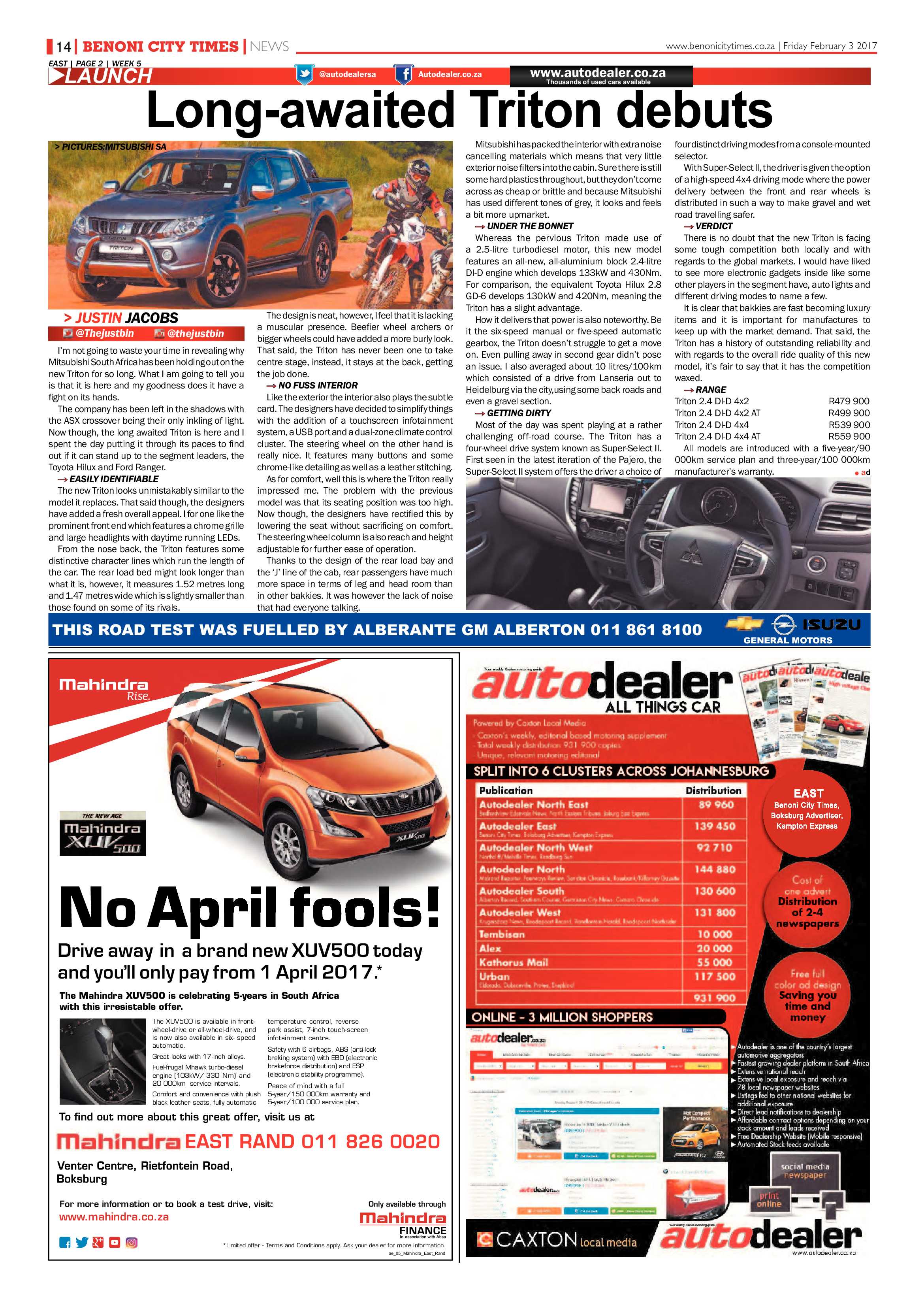 Benoni City Times 02 February 2017 page 14