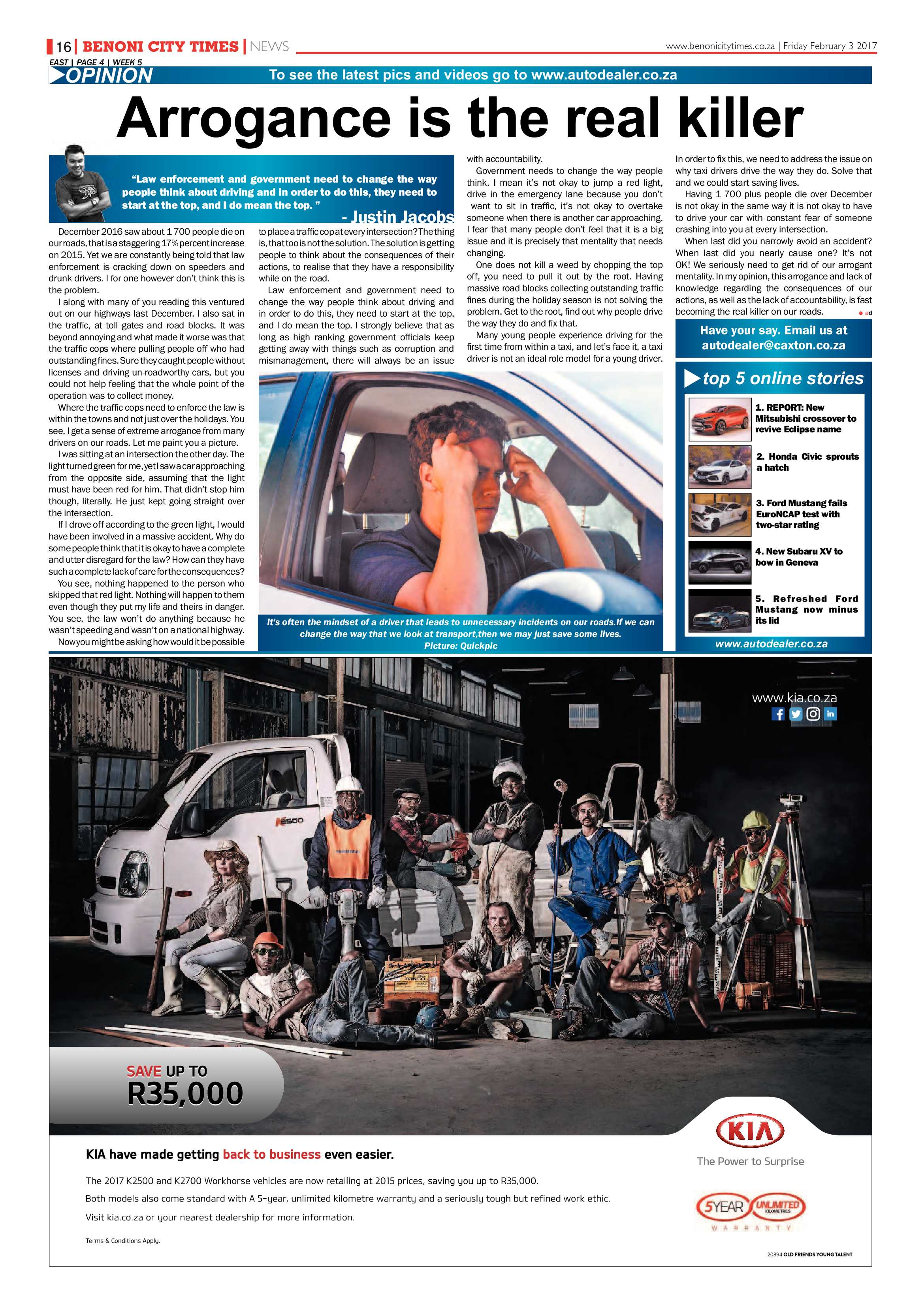 Benoni City Times 02 February 2017 page 16