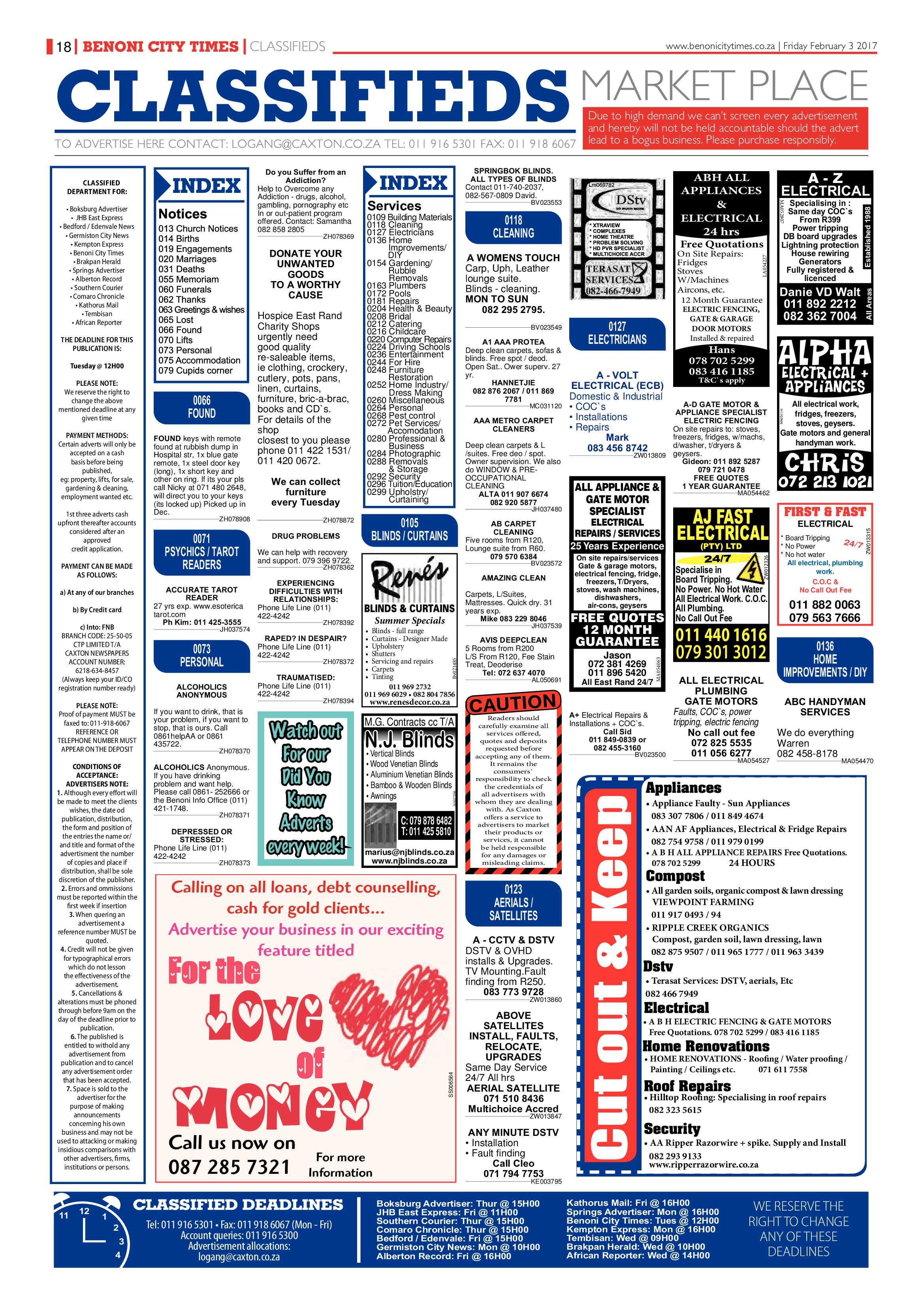 Benoni City Times 02 February 2017 page 18