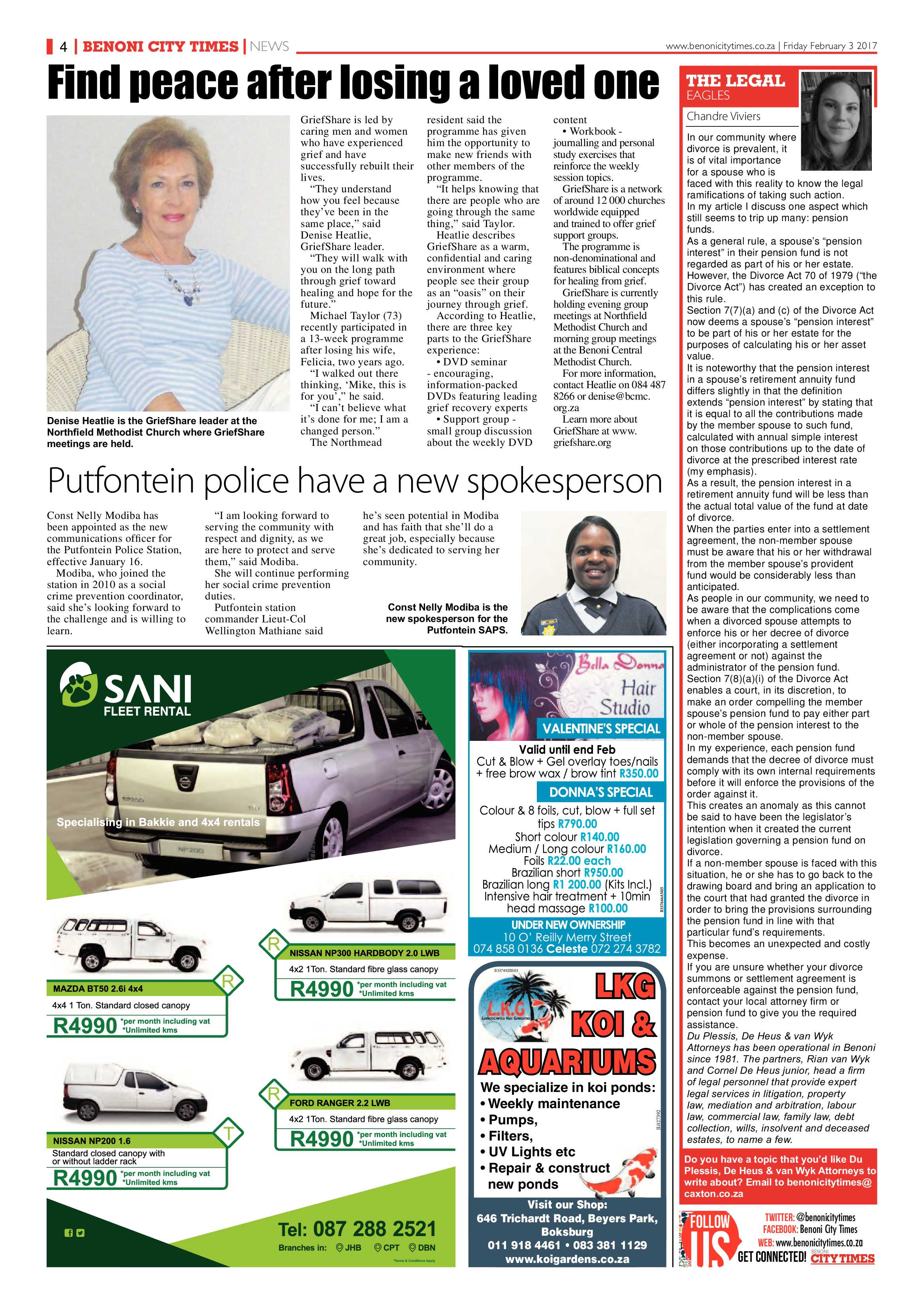 Benoni City Times 02 February 2017 page 4