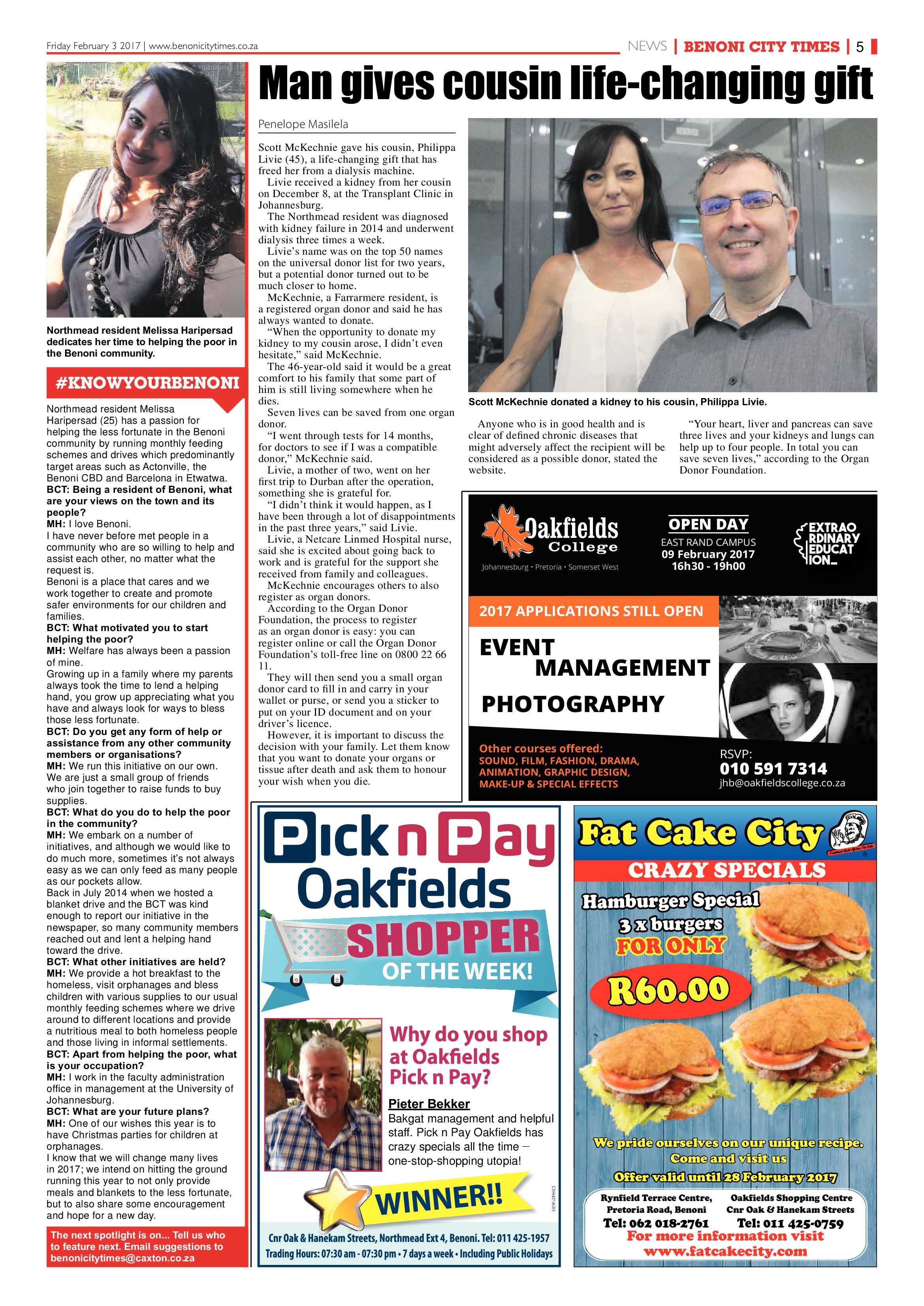 Benoni City Times 02 February 2017 page 5