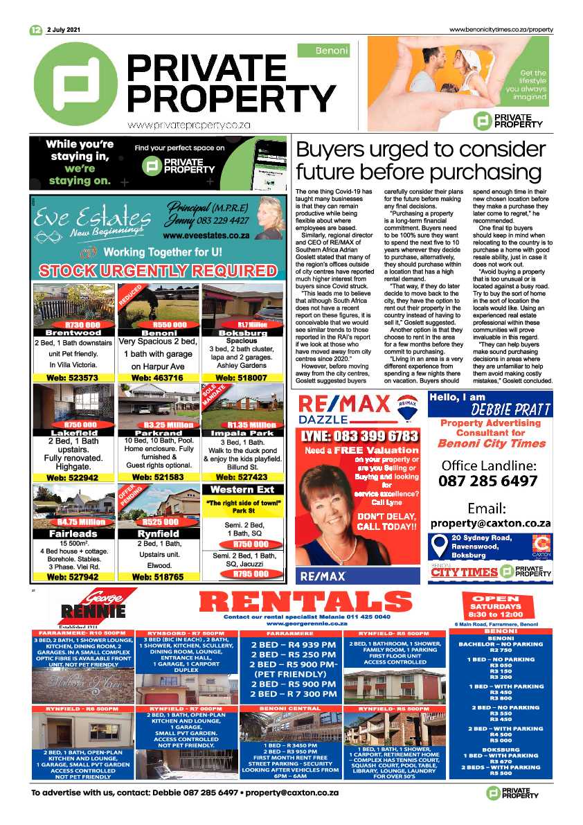 Benoni City Times 02 July 2021 page 12