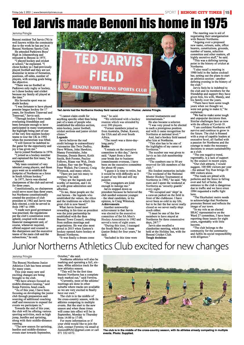 Benoni City Times 02 July 2021 page 15