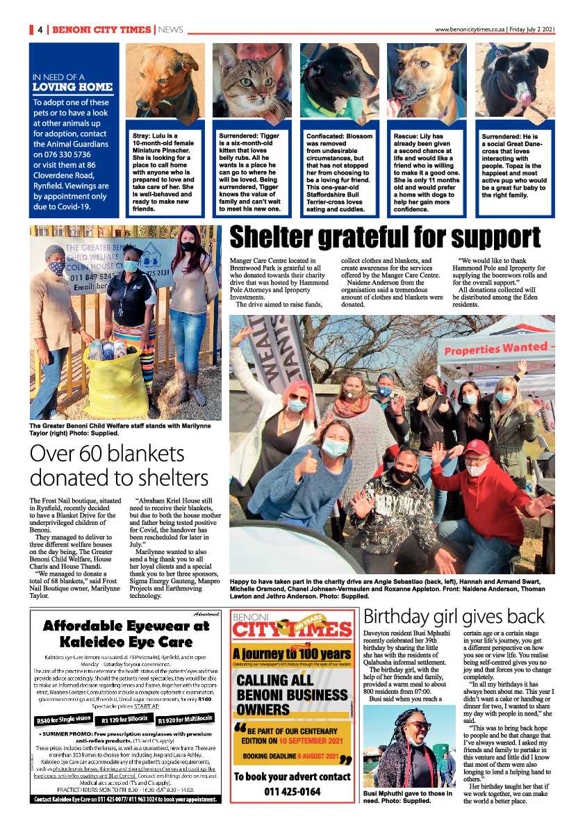 Benoni City Times 02 July 2021 page 4