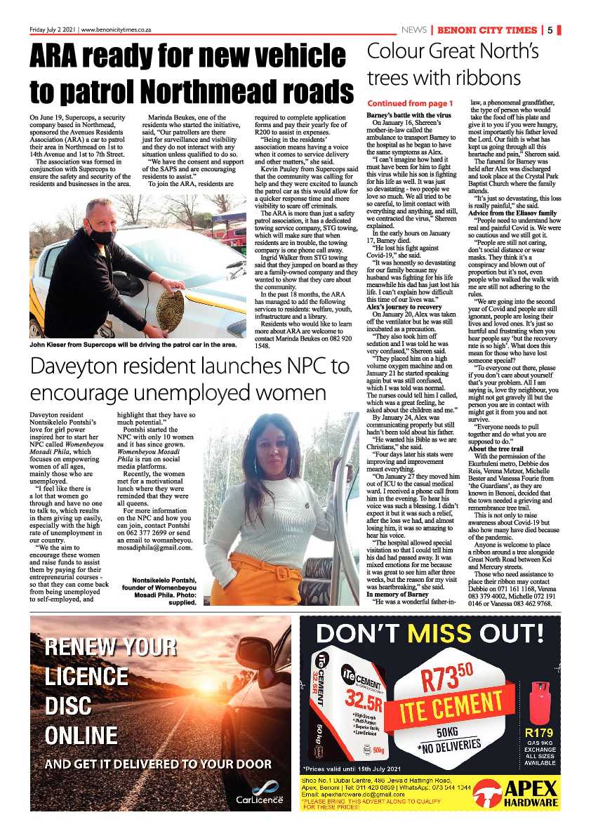 Benoni City Times 02 July 2021 page 5
