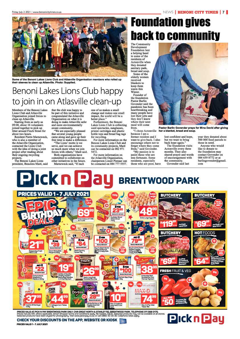 Benoni City Times 02 July 2021 page 7