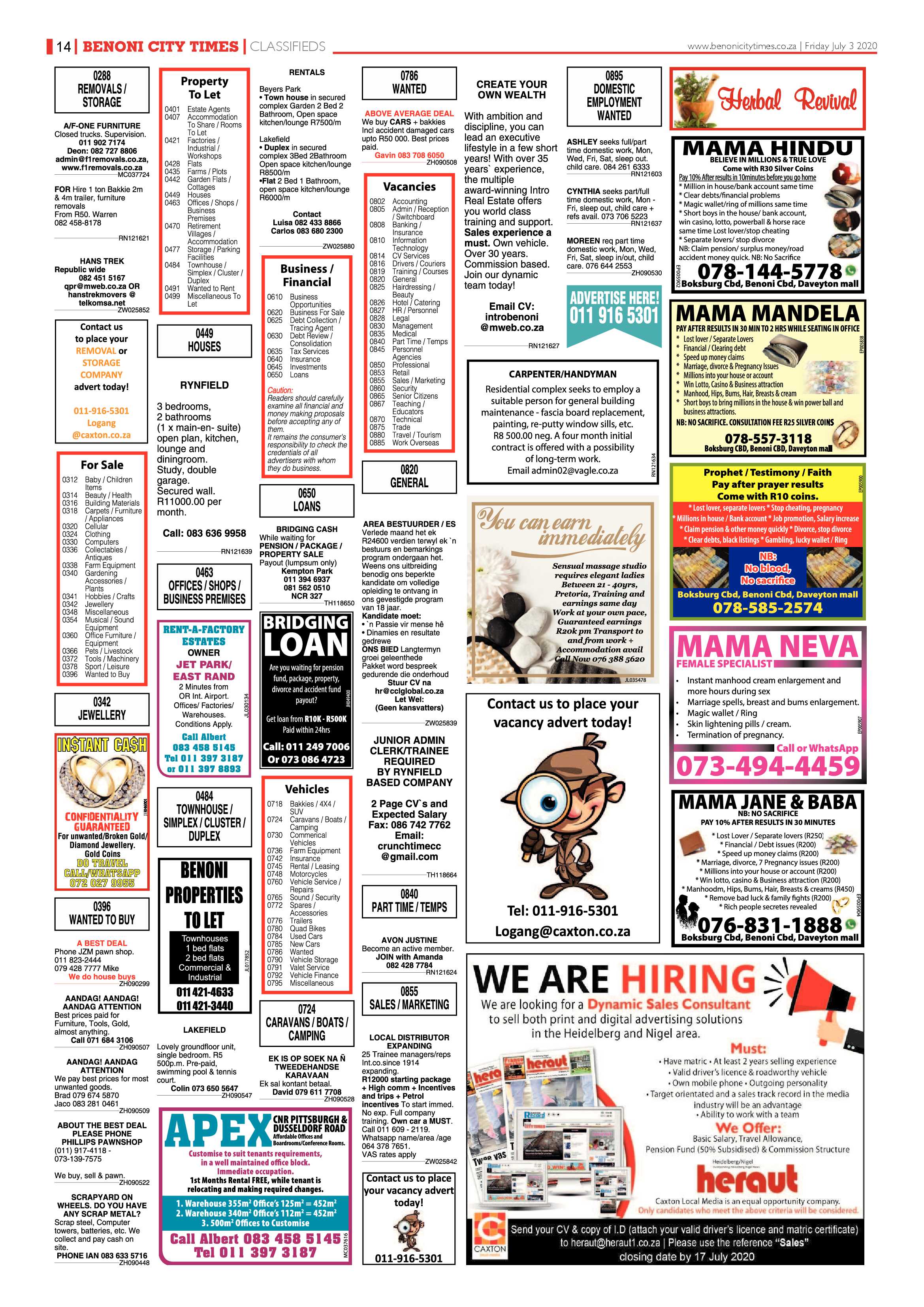 Benoni City Times 02 June 2020 page 14